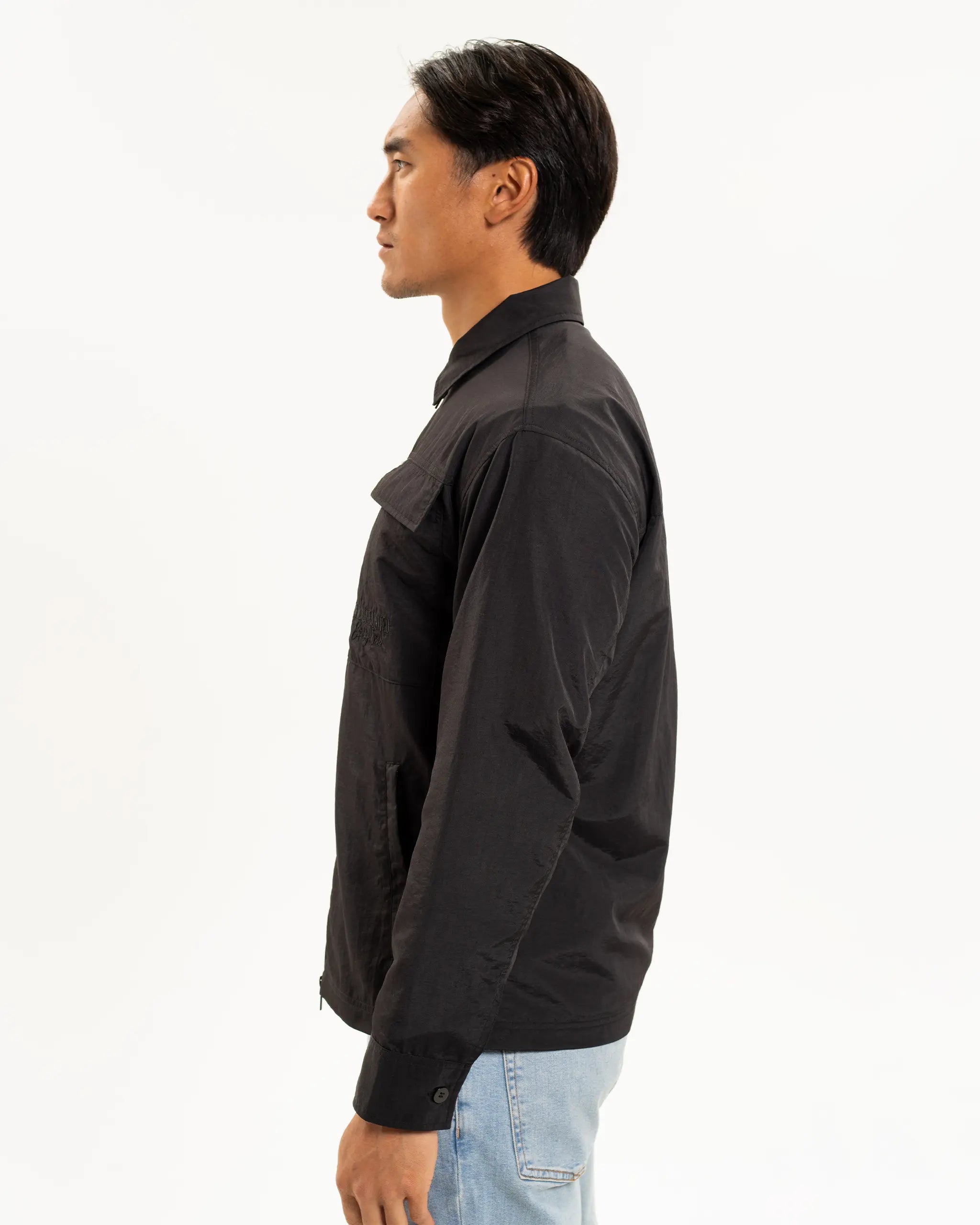 Newcastle United Men's Black Nylon Overshirt