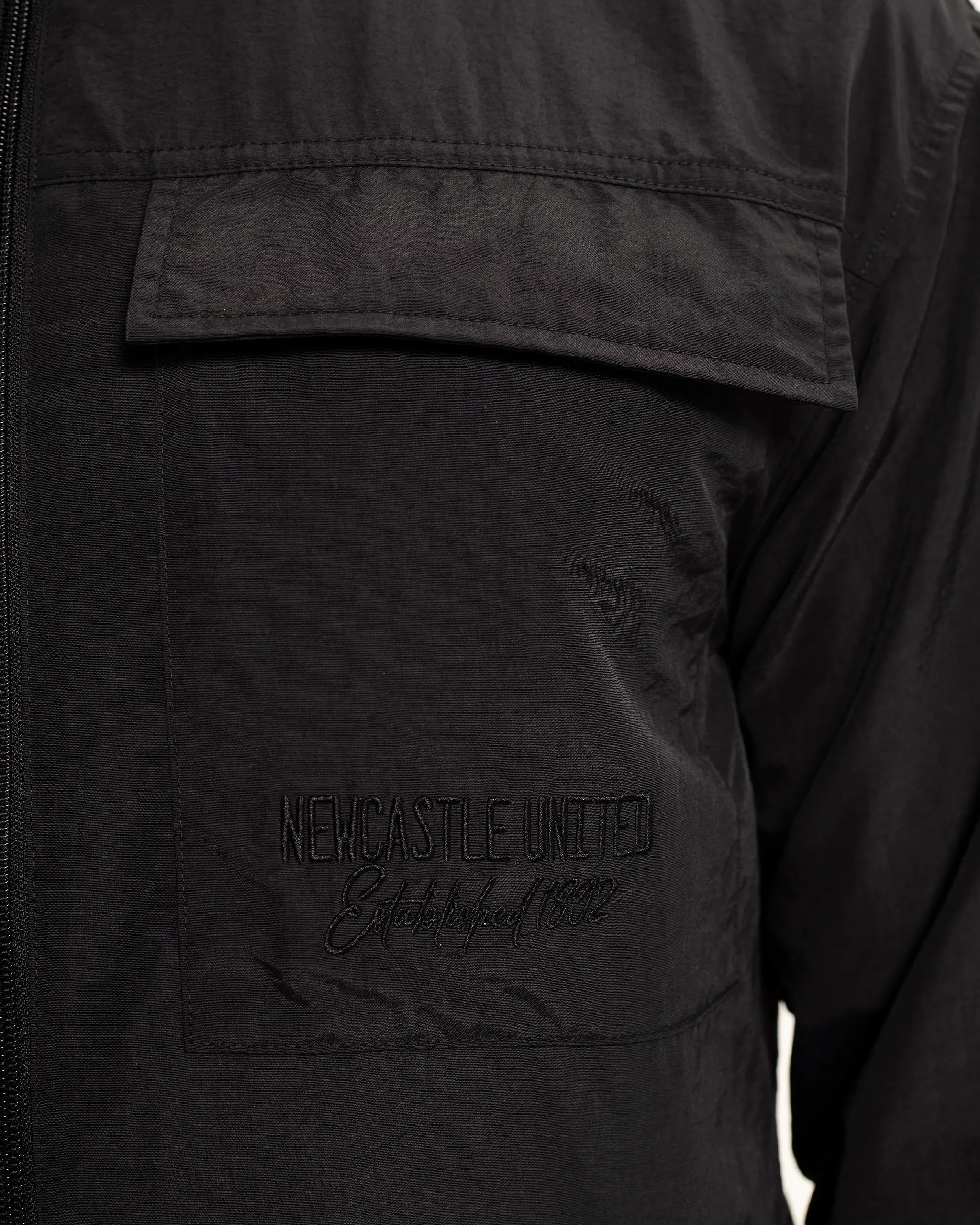 Newcastle United Men's Black Nylon Overshirt
