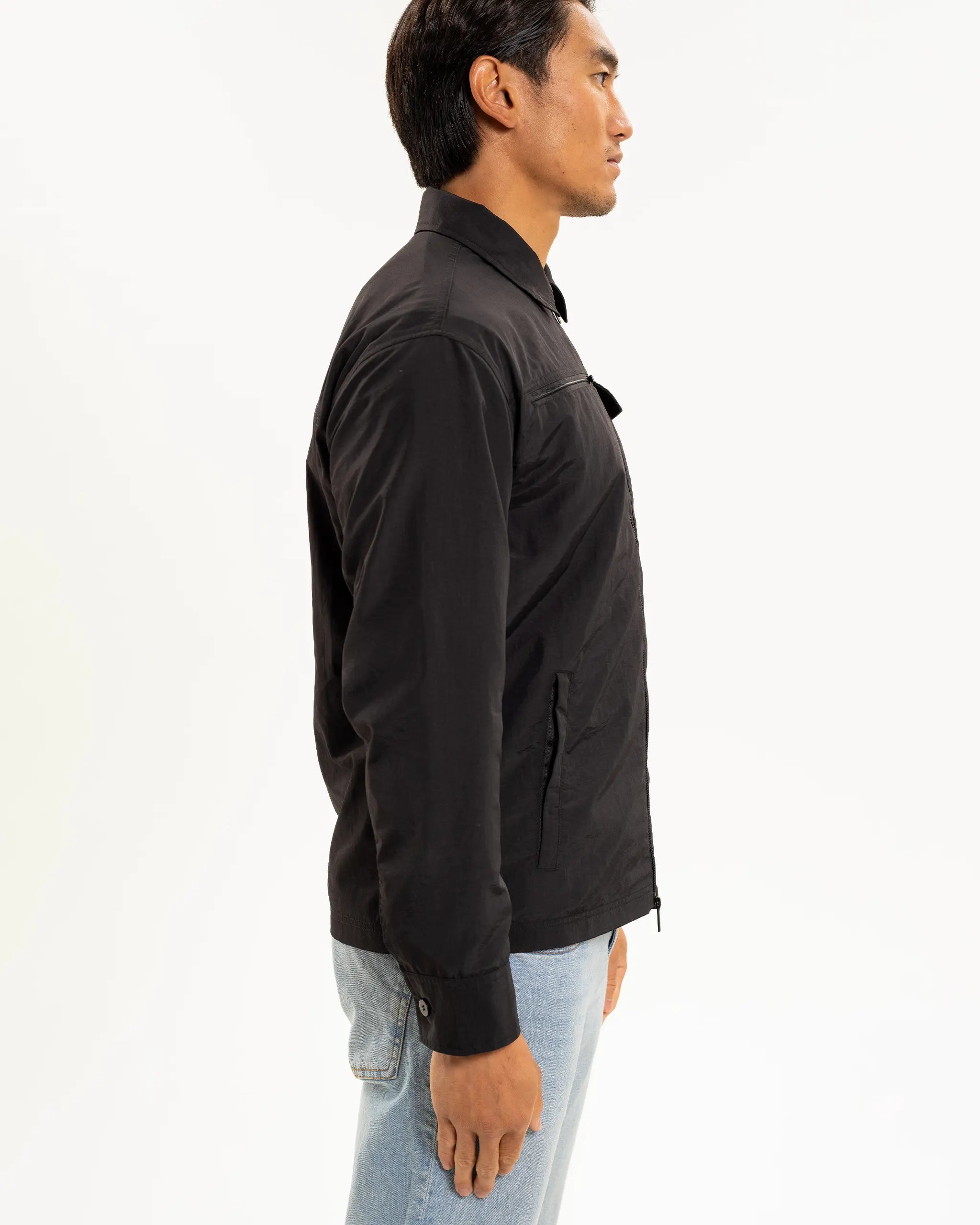 Newcastle United Men's Black Nylon Overshirt