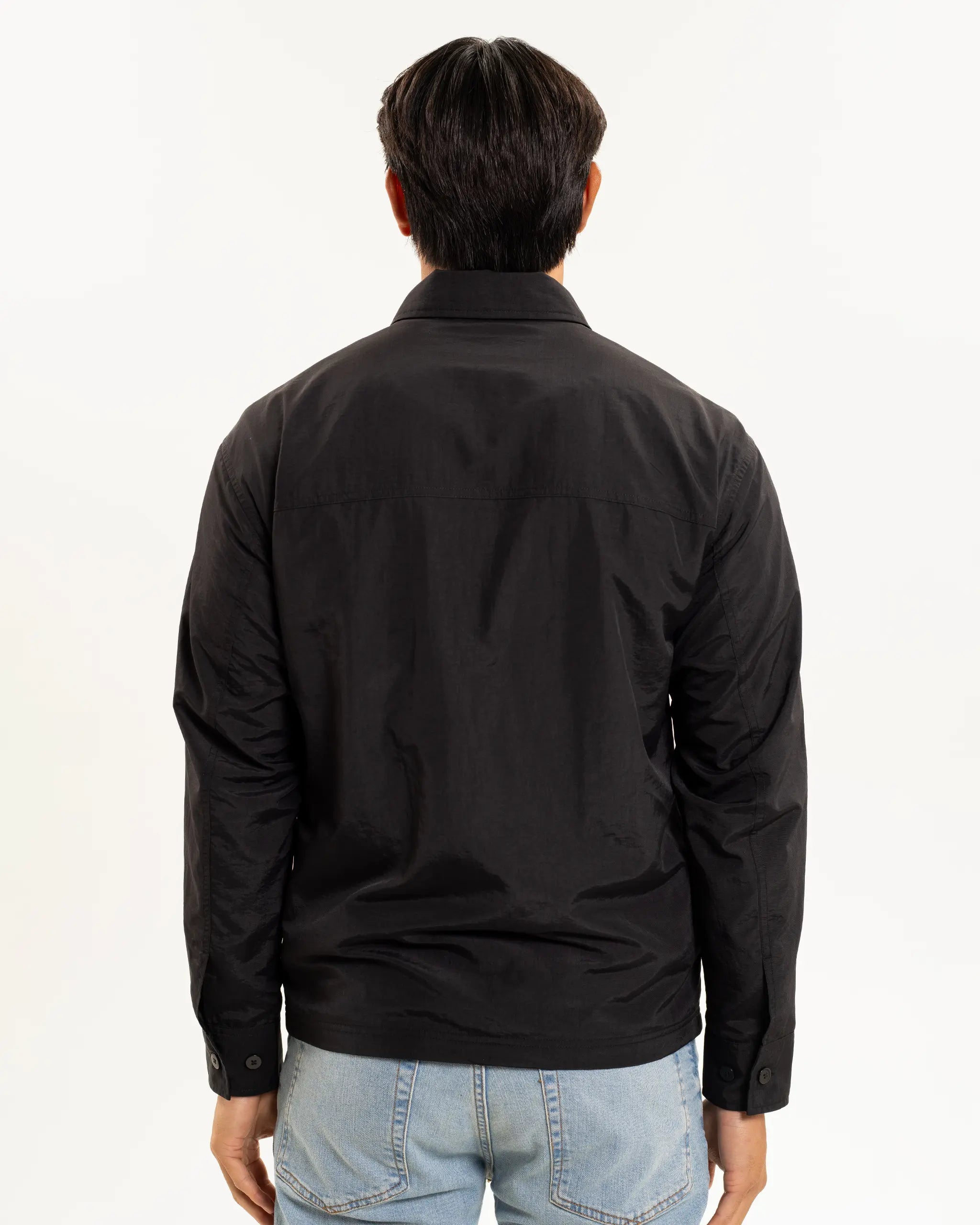 Newcastle United Men's Black Nylon Overshirt