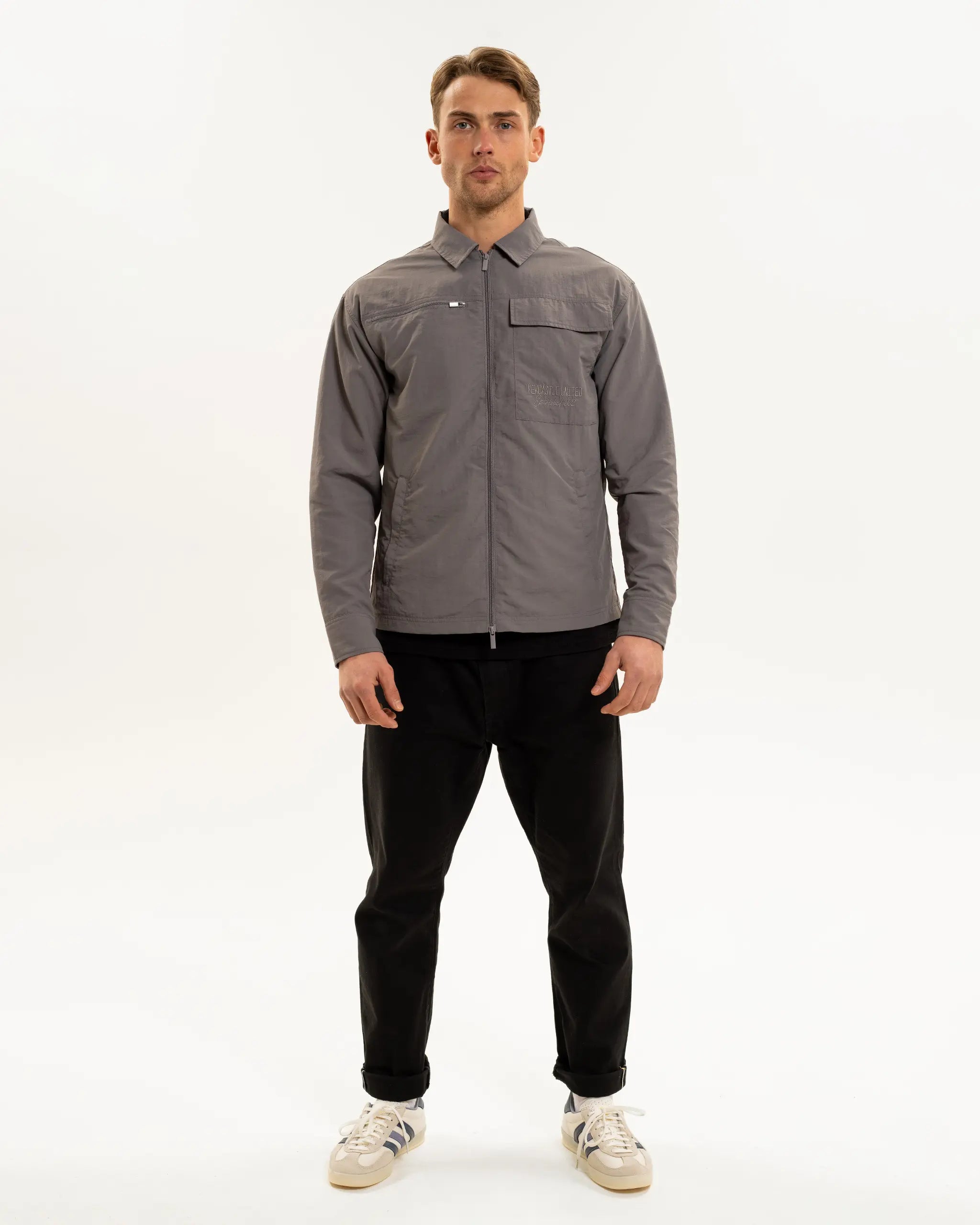 Newcastle United Men's Slate Nylon Overshirt