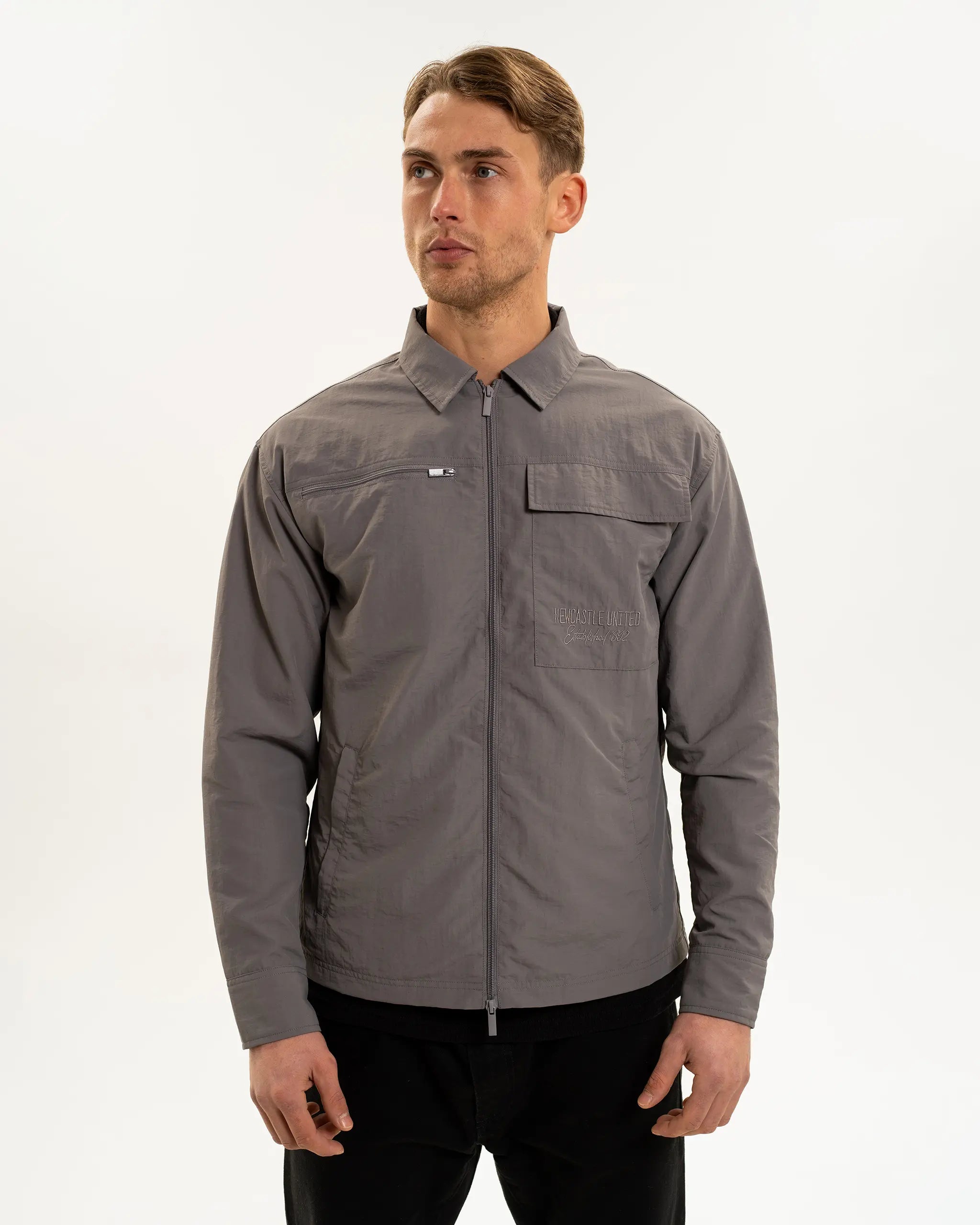Newcastle United Men's Slate Nylon Overshirt