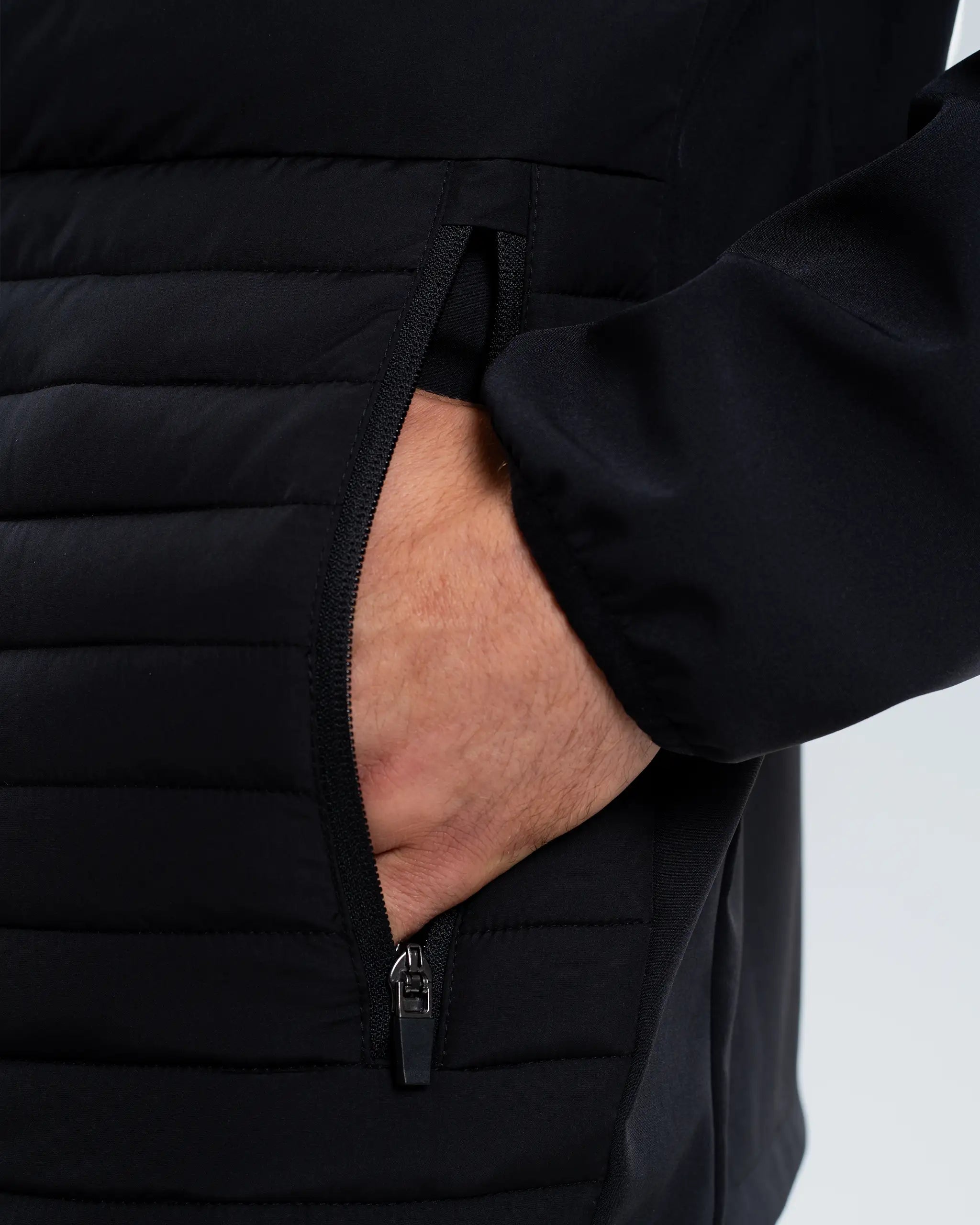 Newcastle United Black Hooded Hybrid Jacket