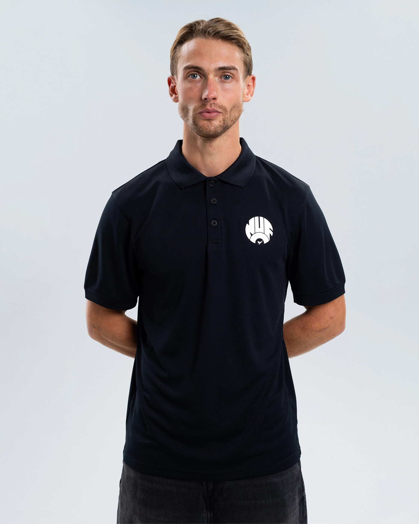 Newcastle United Black Tech Polo Shirt