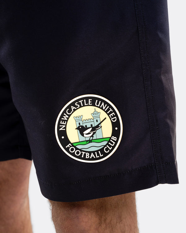 Newcastle United Men's Retro Crest Black Swim Shorts