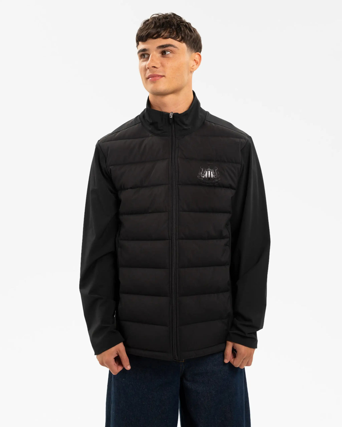 Newcastle United Men's Black Hybrid Jacket