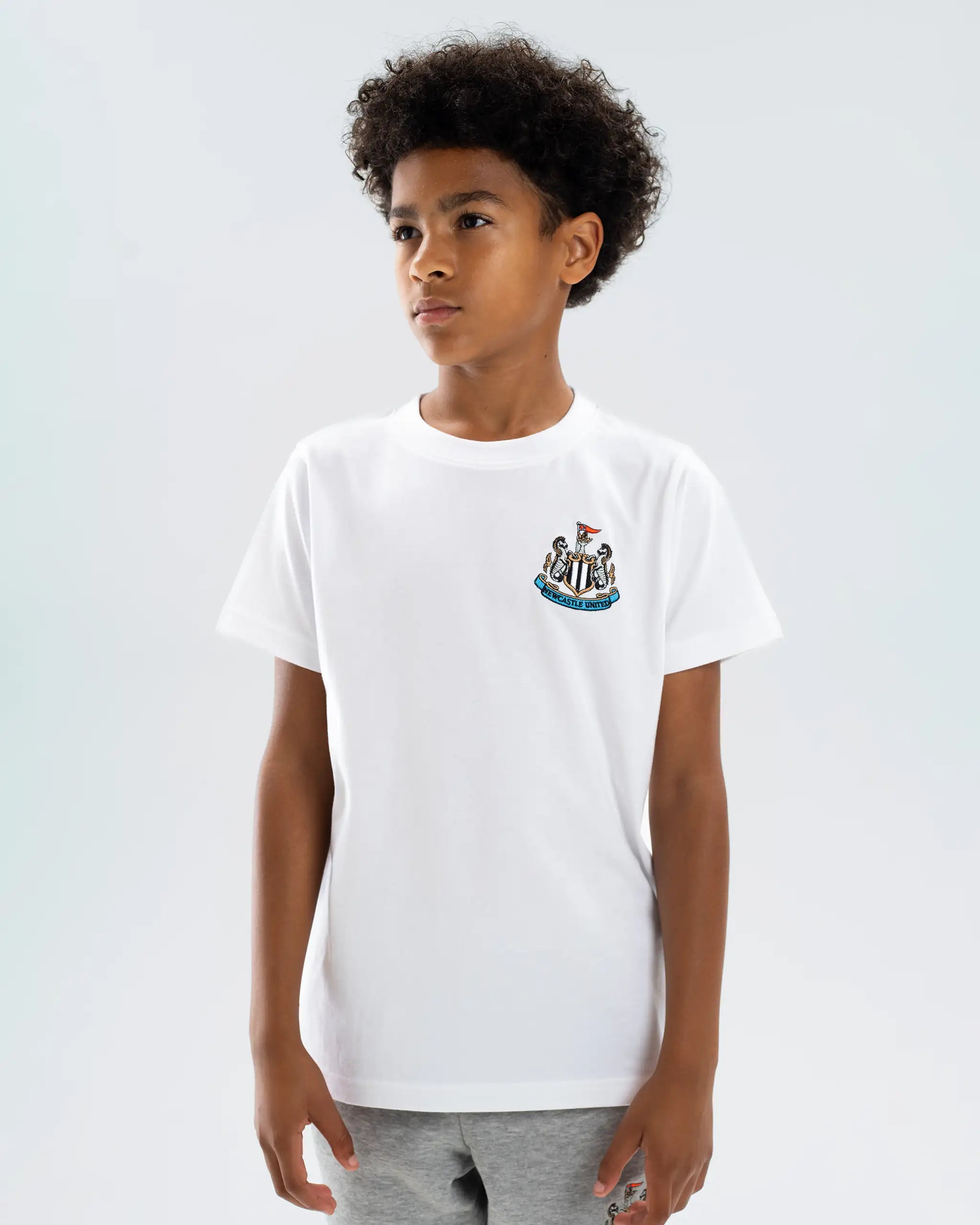 Newcastle United Kids' Essentials Range White T-Shirt