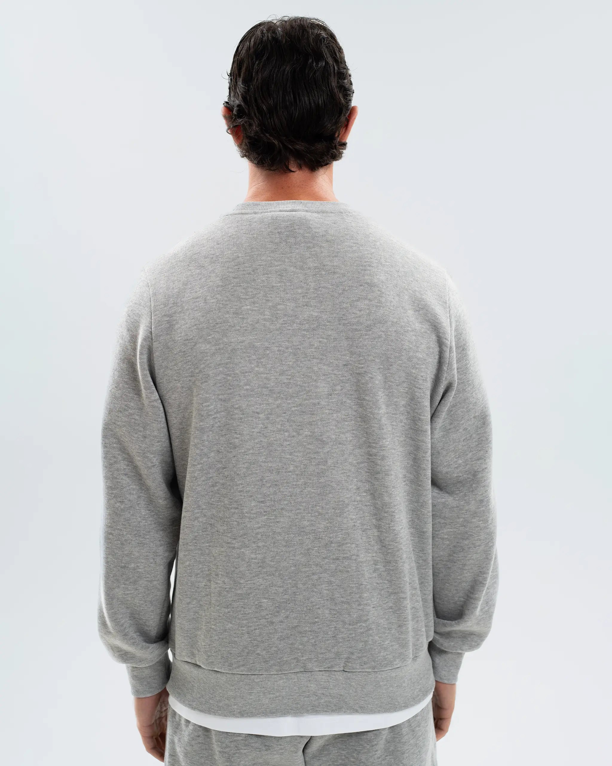 Newcastle United Men's Essentials Range Grey Crew Neck Sweater