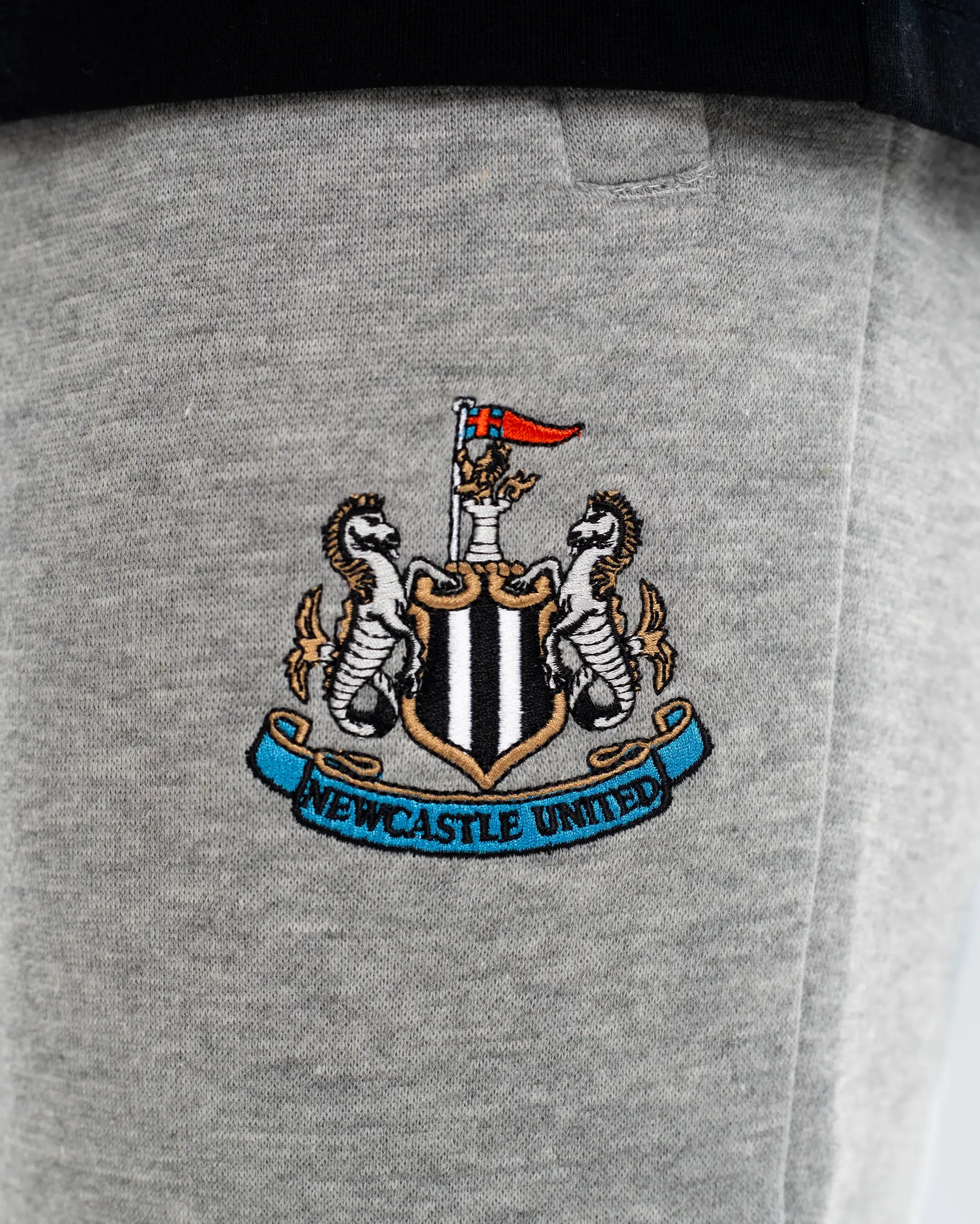 Newcastle United Men's Essentials Range Grey Fleece Jogger Bottoms