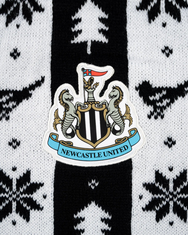 Newcastle United Dogs Black & White Christmas Jumper