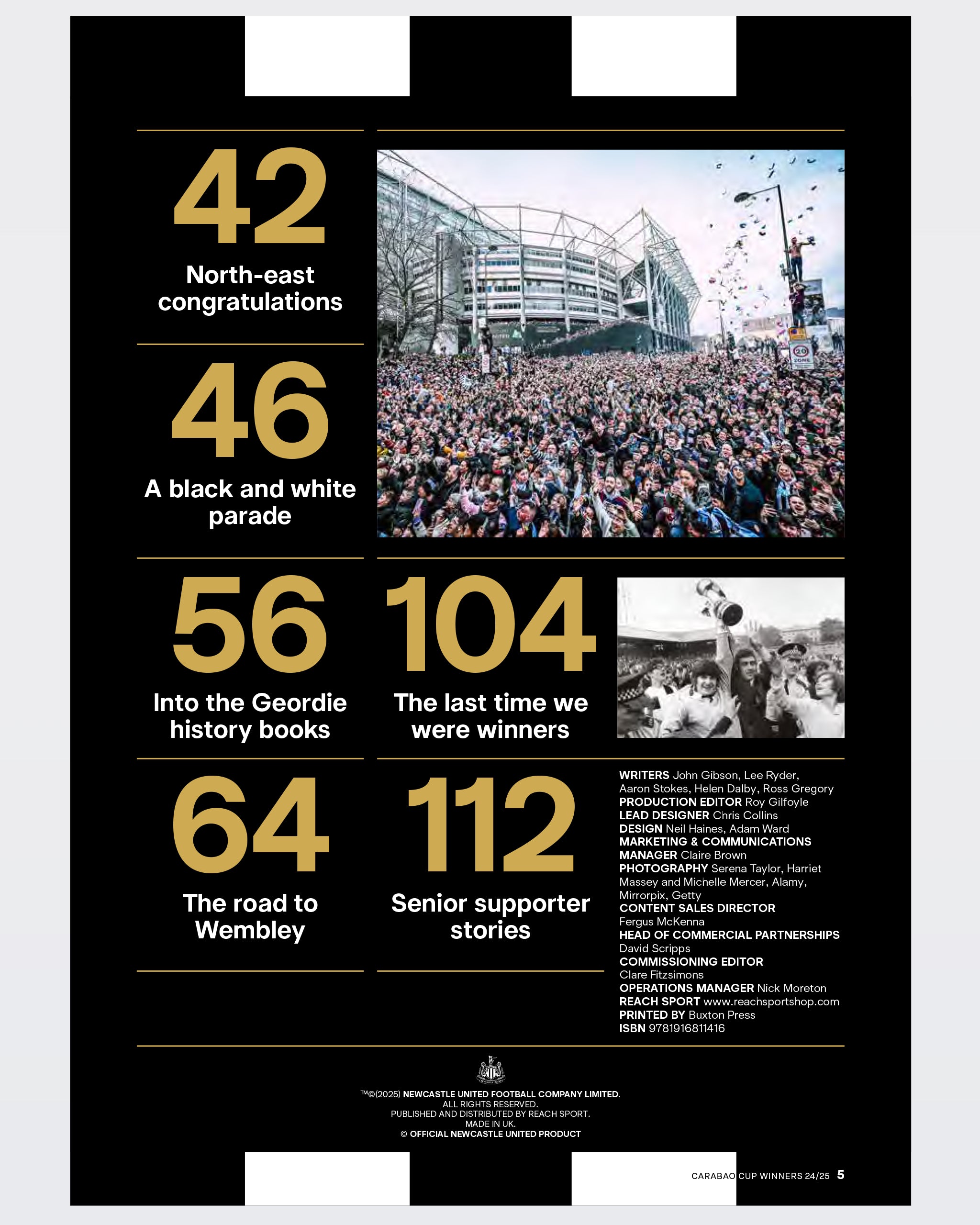 Newcastle United Official Carabao Cup Winners 24/25 Magazine