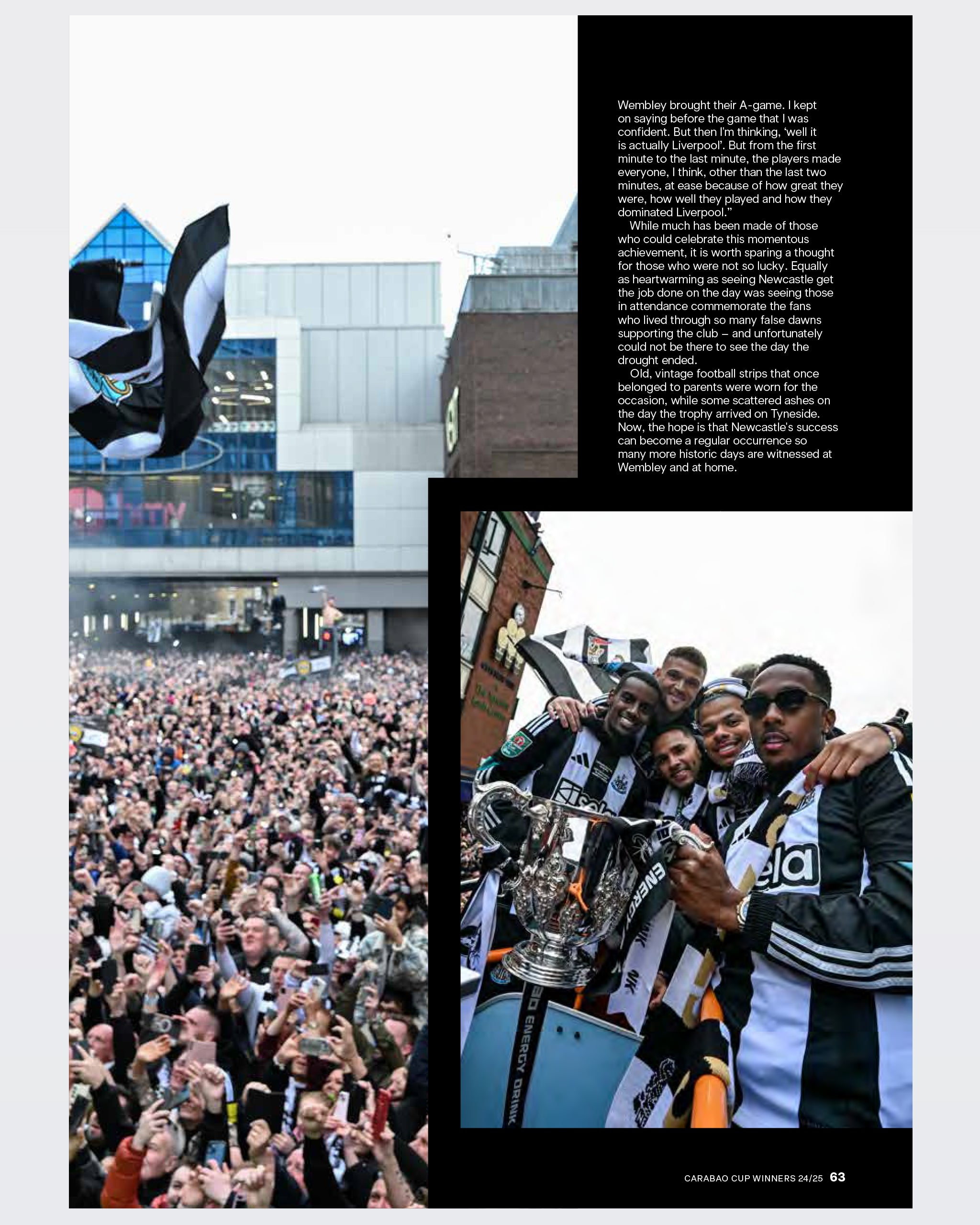 Newcastle United Official Carabao Cup Winners 24/25 Magazine