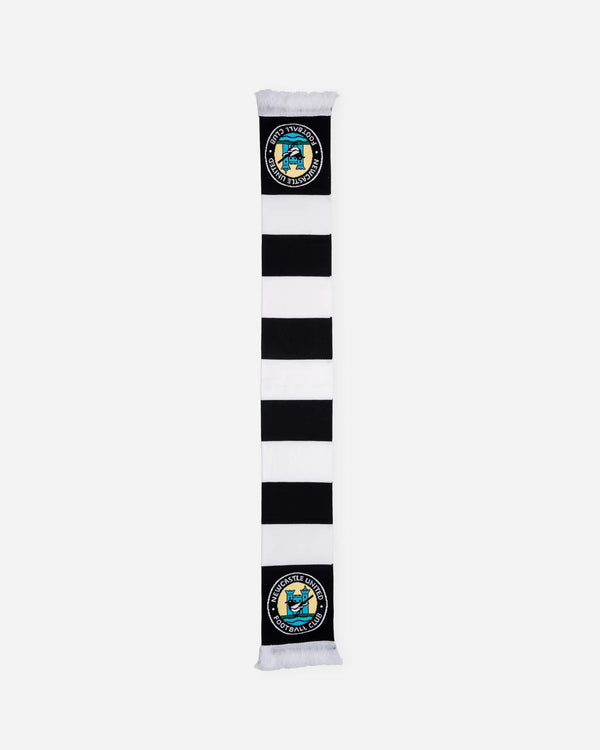 Newcastle United Black & White Retro Crest Jacquard Scarf