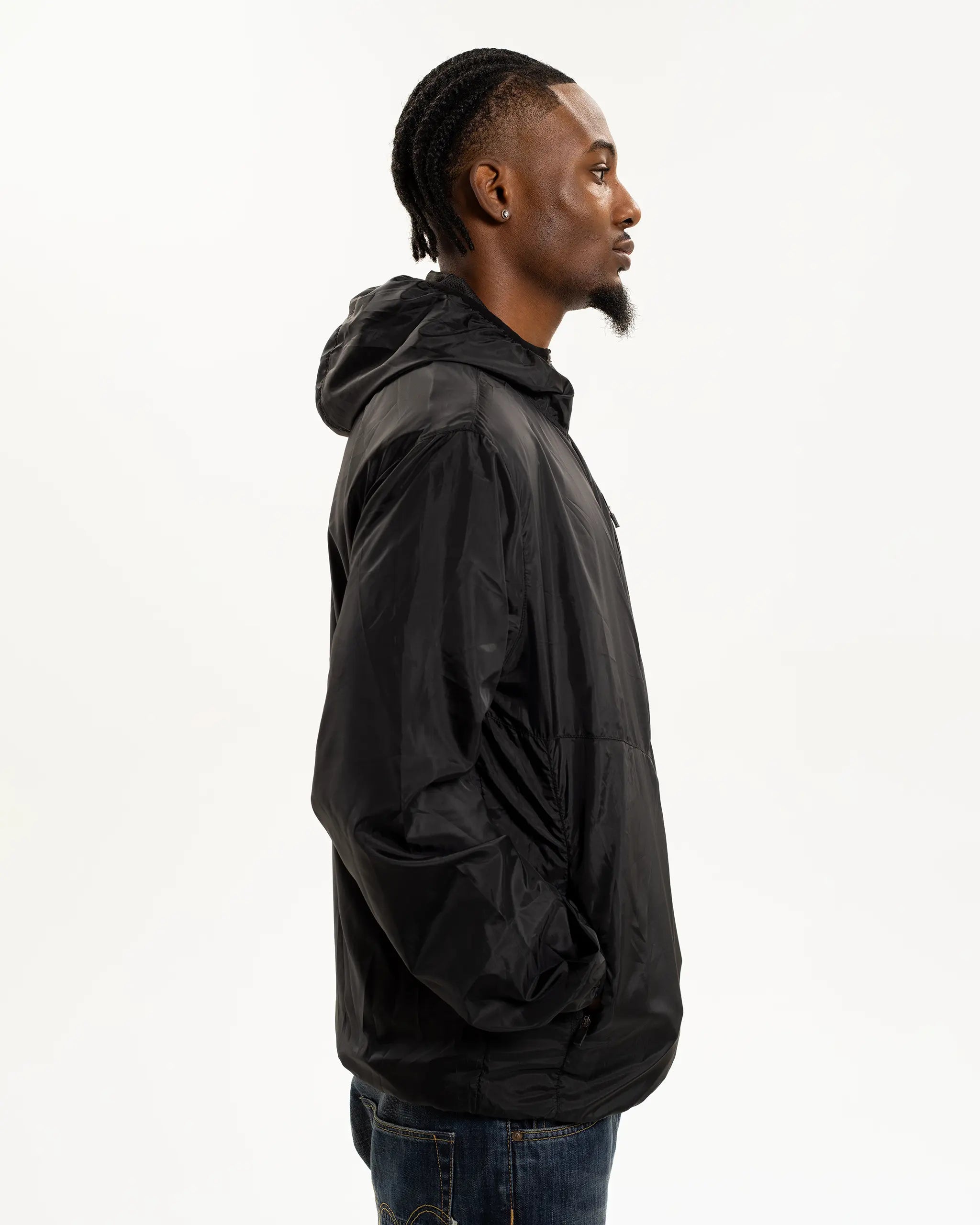 Newcastle United Men's Lightweight Black Hooded Jacket