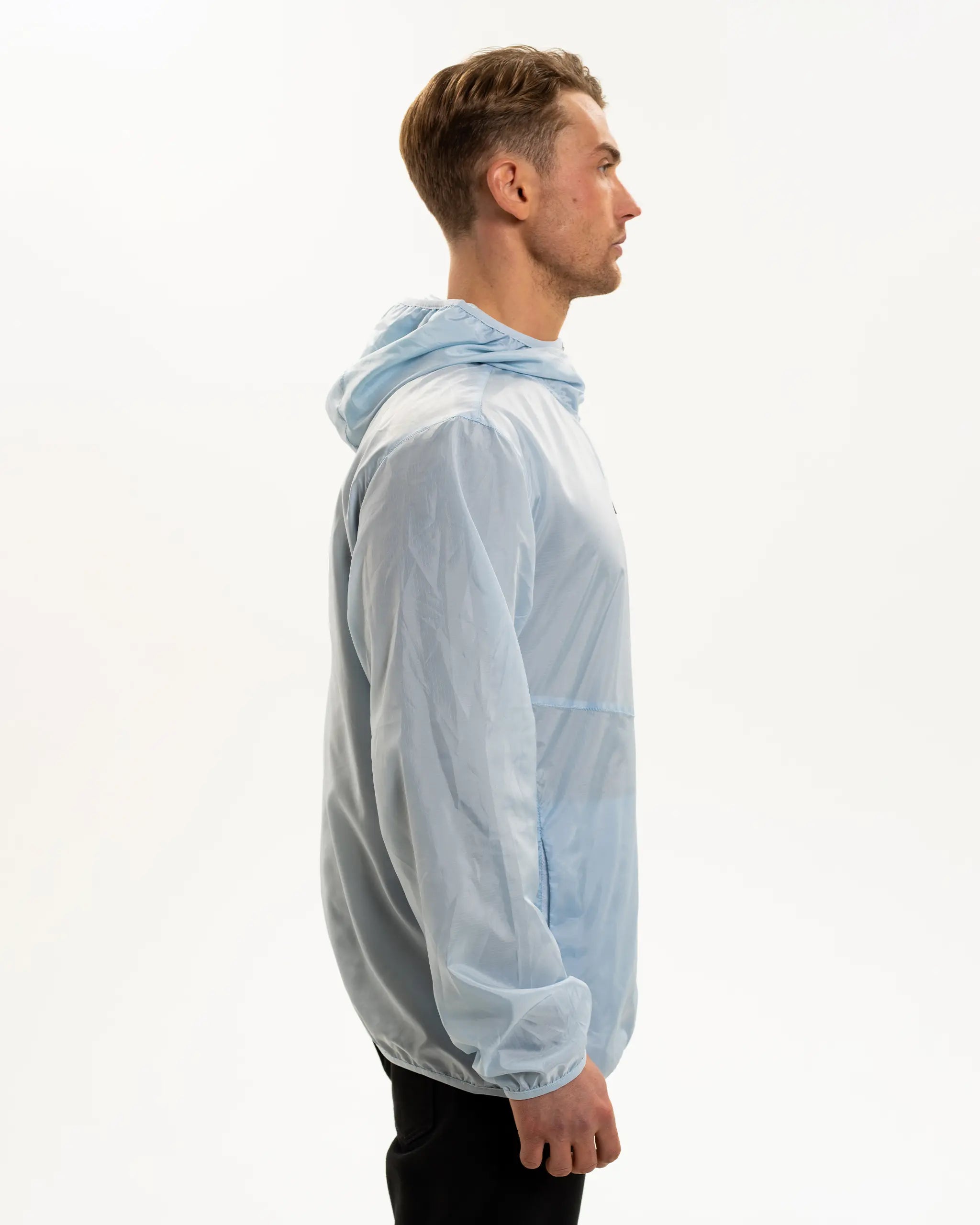 Newcastle United Men's Lightweight Light Blue Hooded Jacket