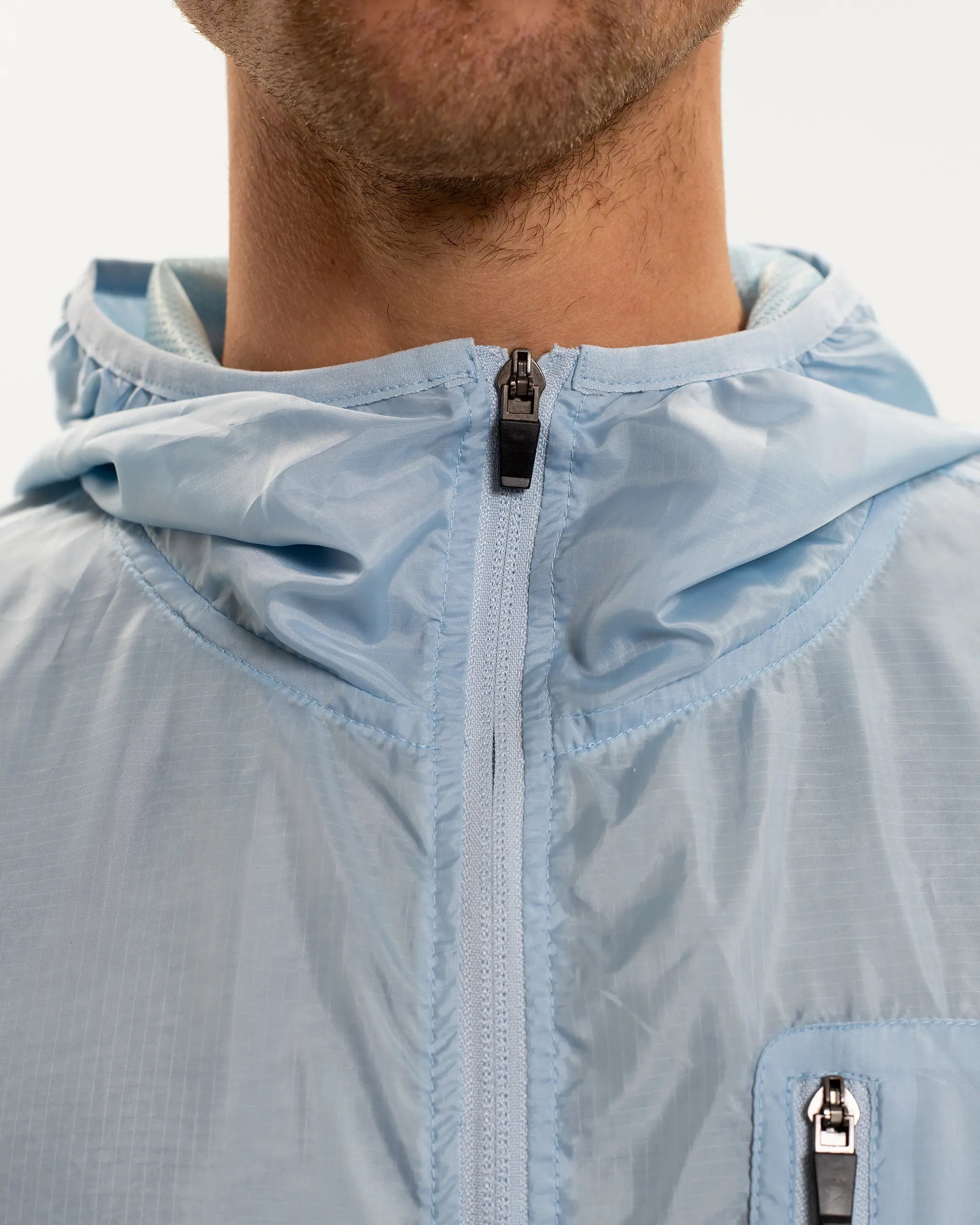 Newcastle United Men's Lightweight Light Blue Hooded Jacket