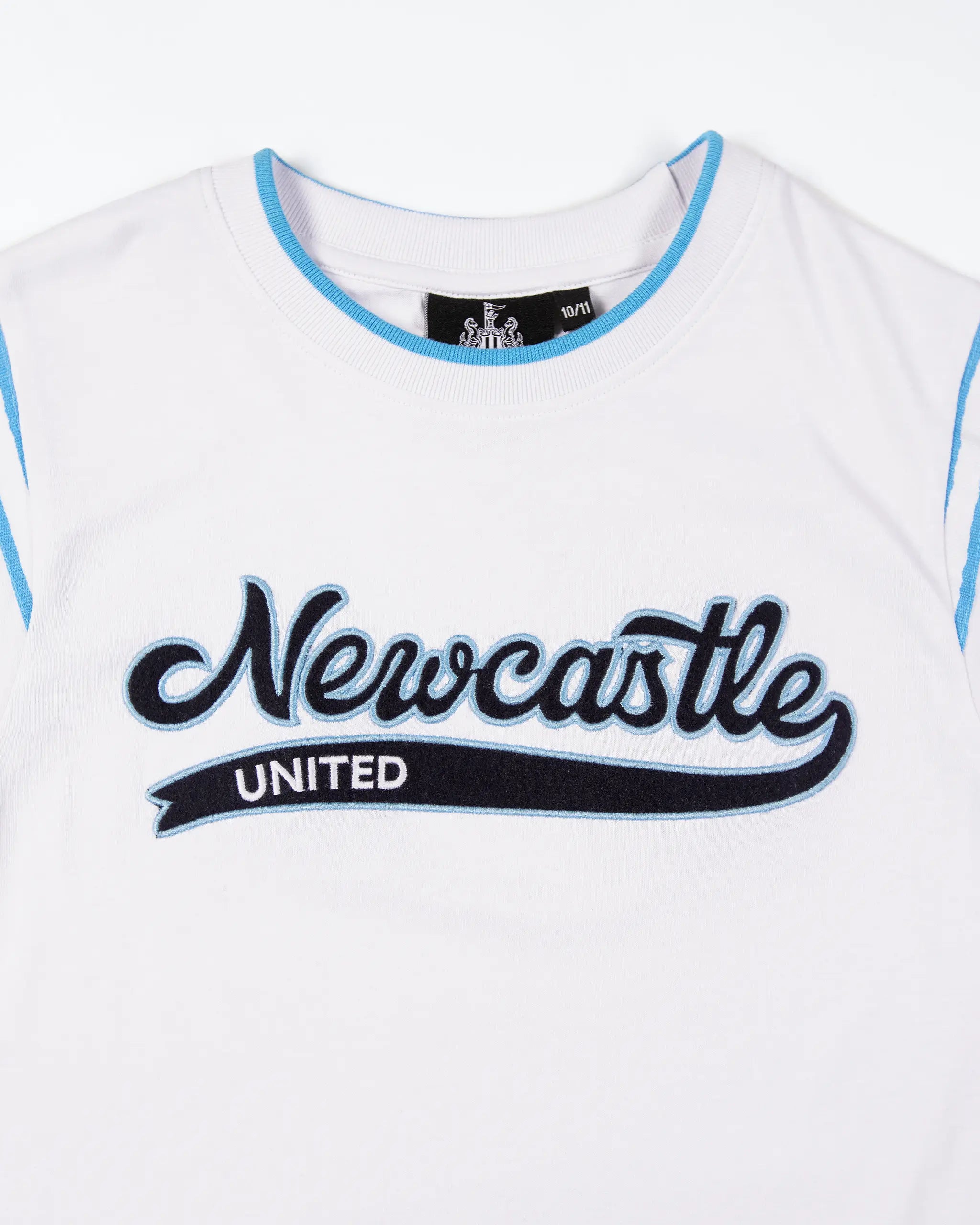 Newcastle United Kids' White Collegiate Tee