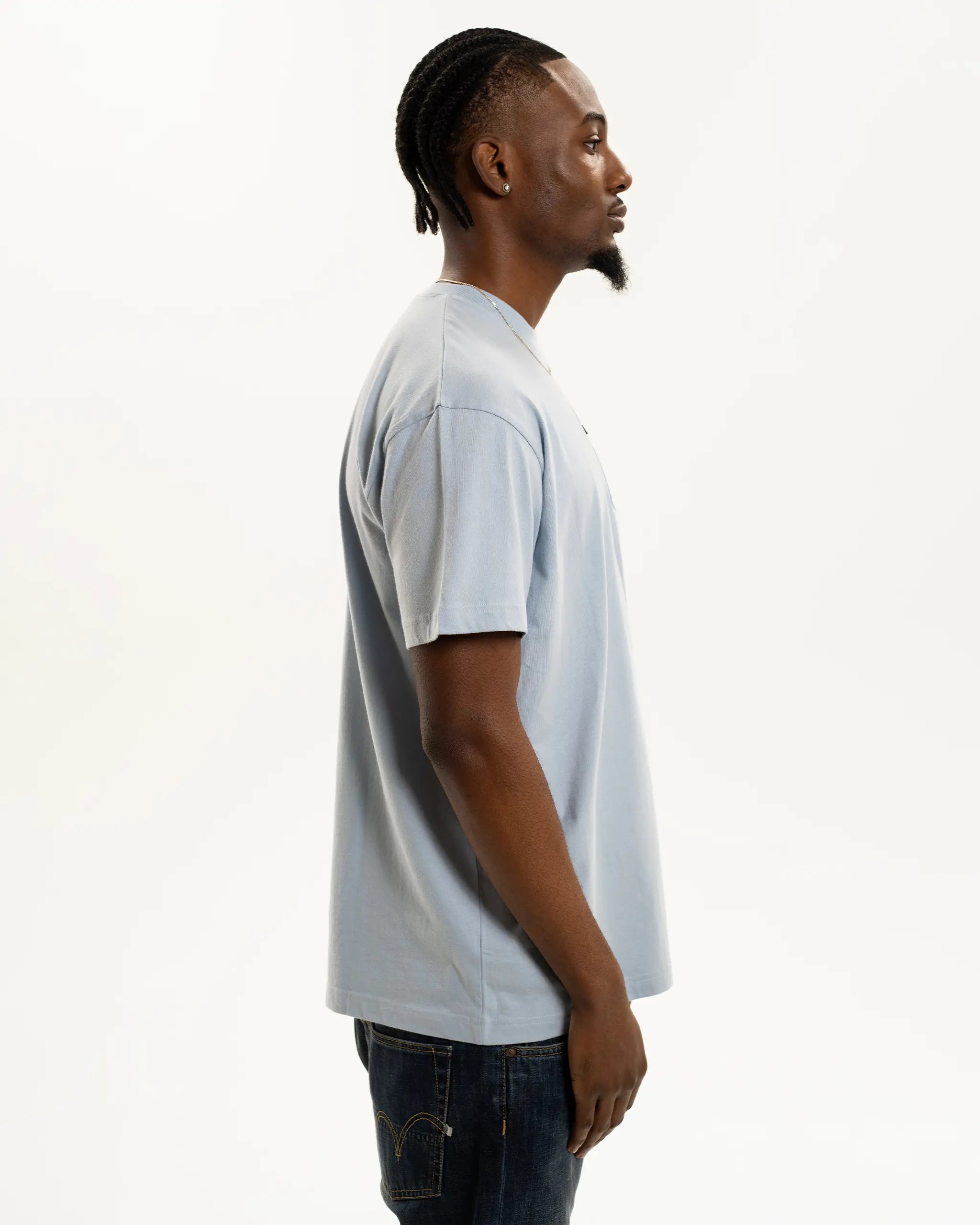 Newcastle United Men's Light Blue Pocket Detailed T-Shirt