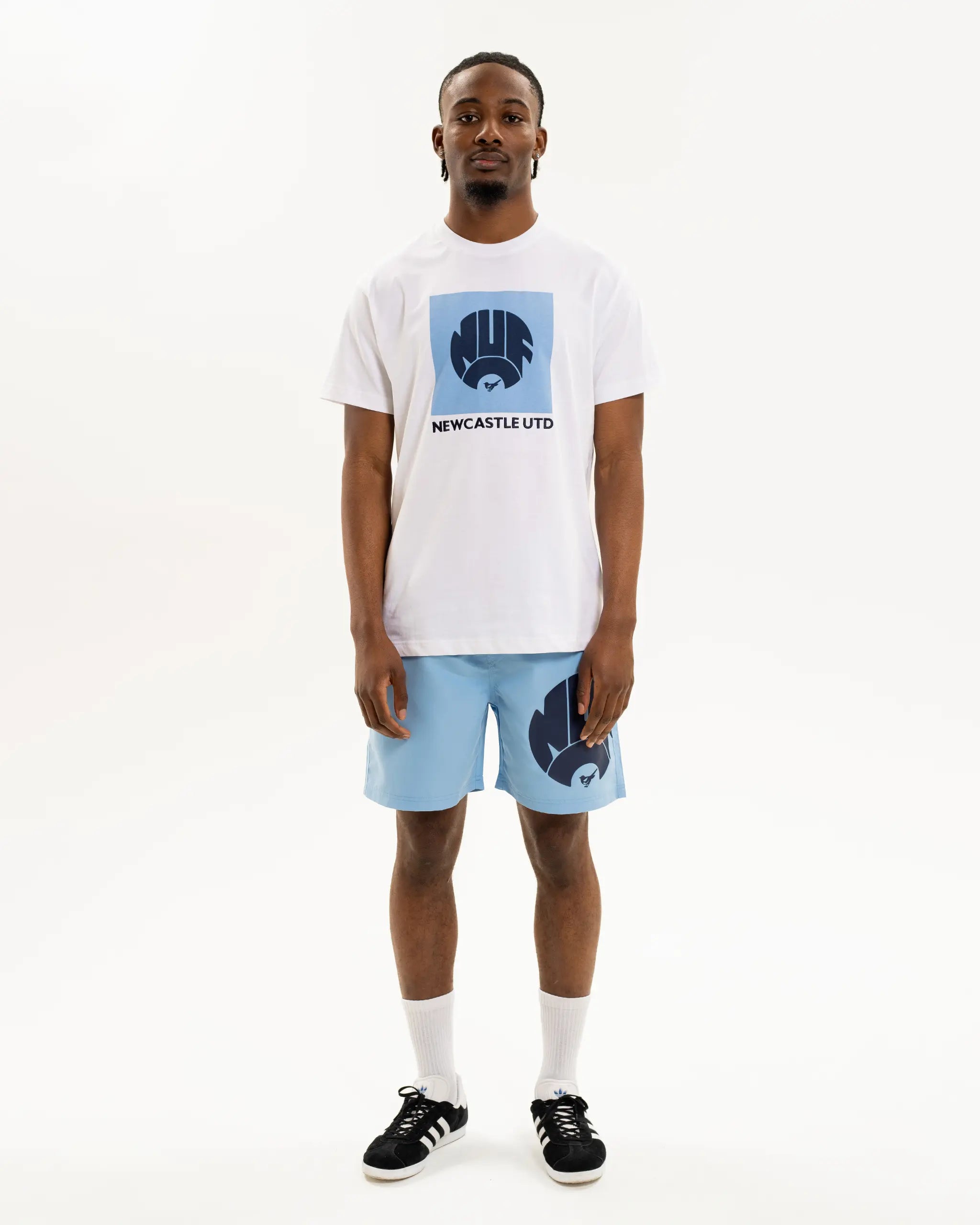 Newcastle United Men's Blue Retro Crest T-Shirt