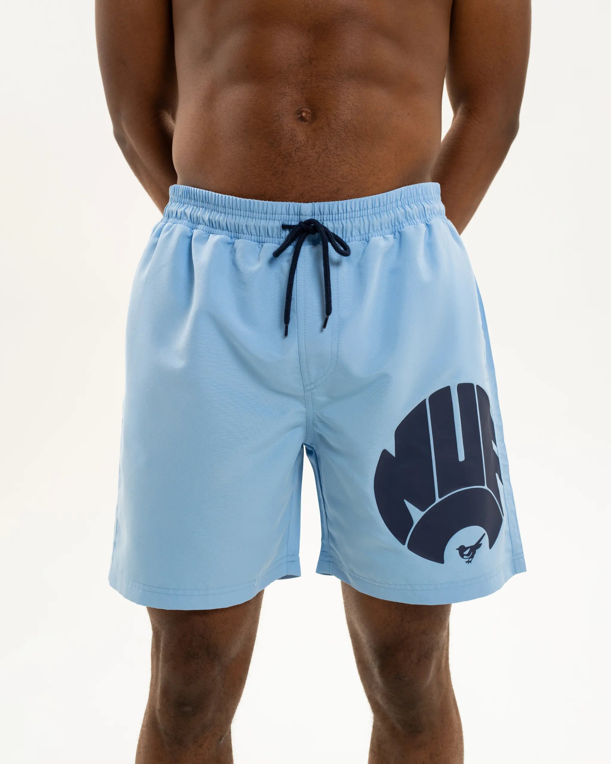 Newcastle United Men's Blue Retro Crest Swim Shorts