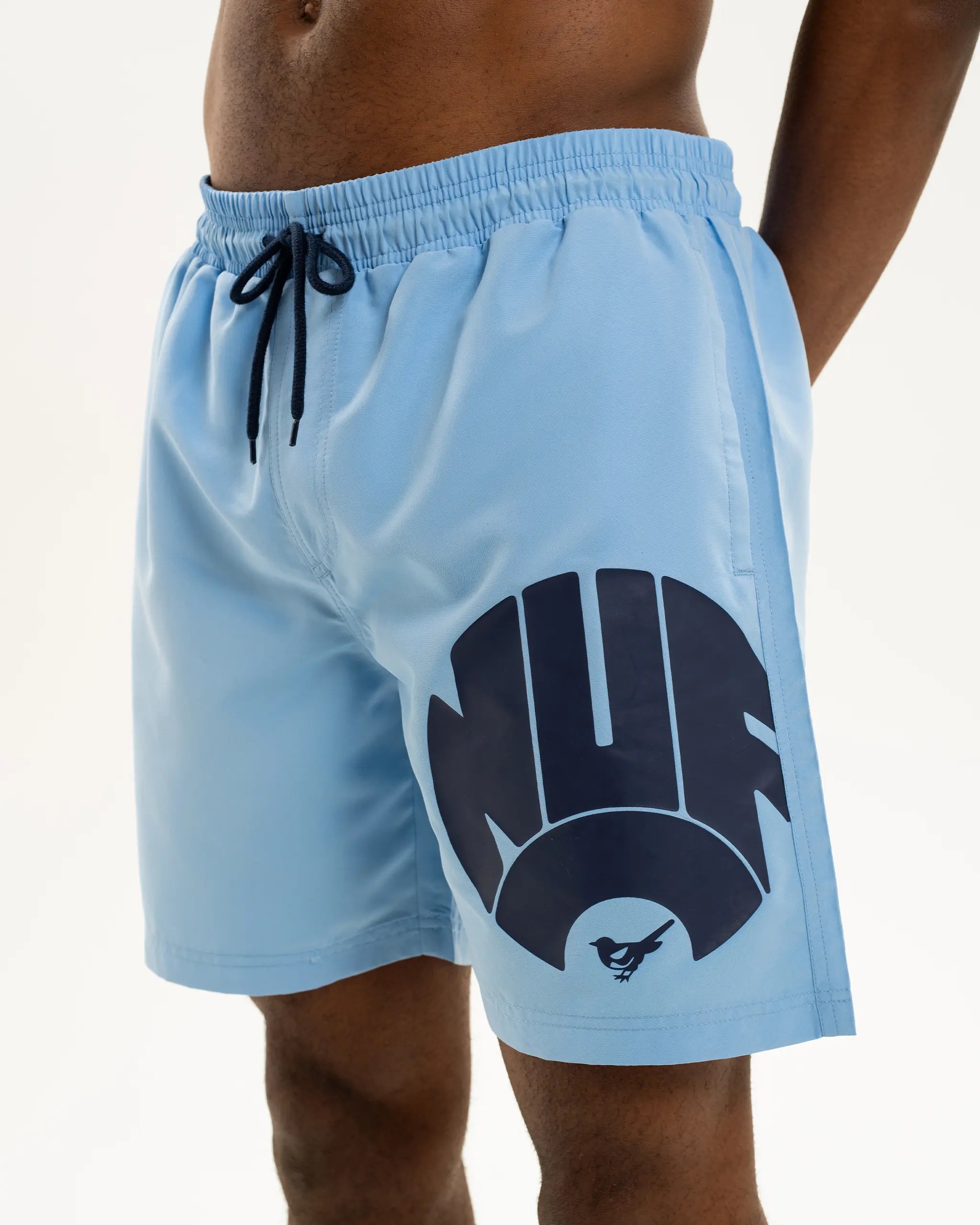 Newcastle United Men's Blue Retro Crest Swim Shorts