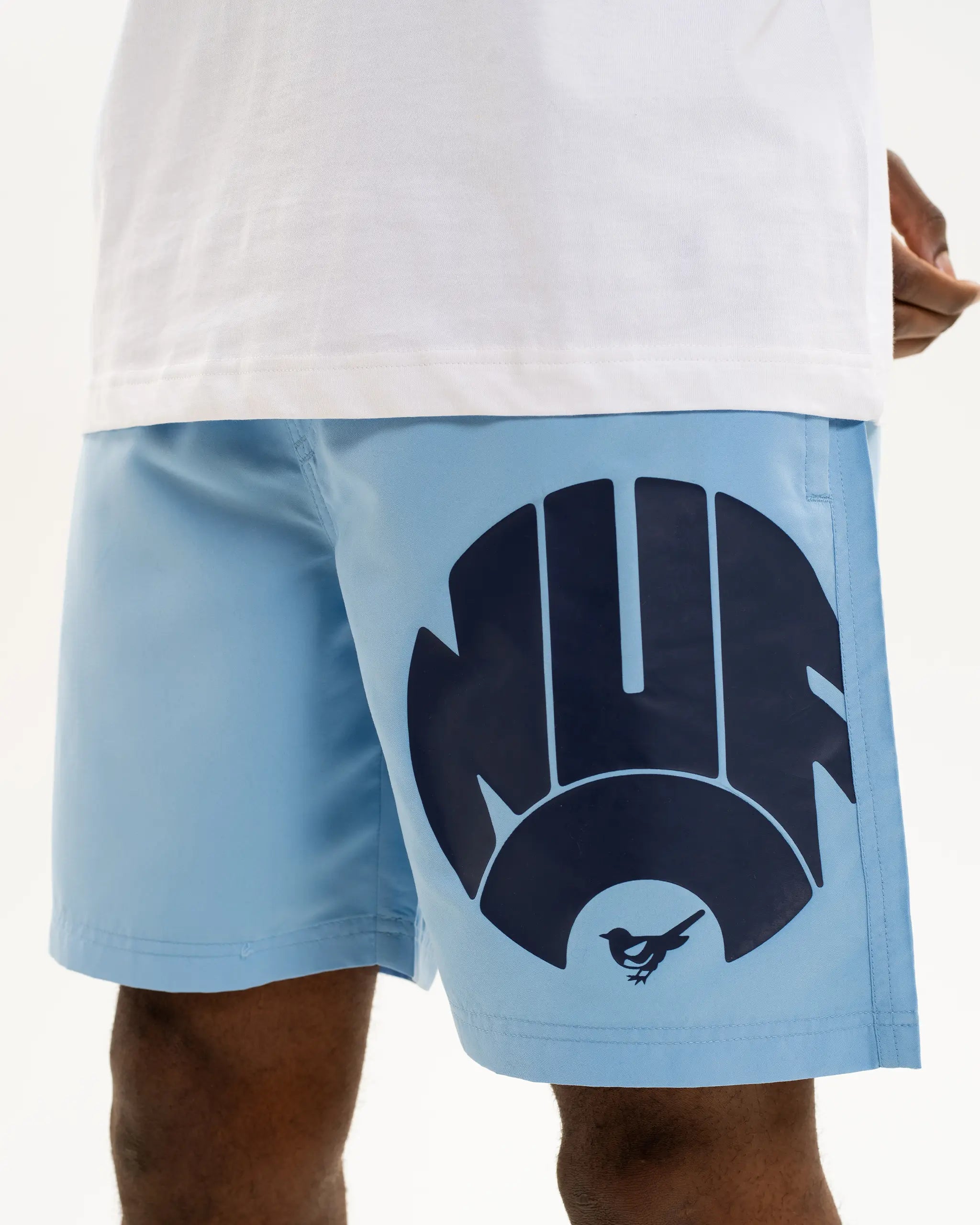 Newcastle United Men's Blue Retro Crest Swim Shorts