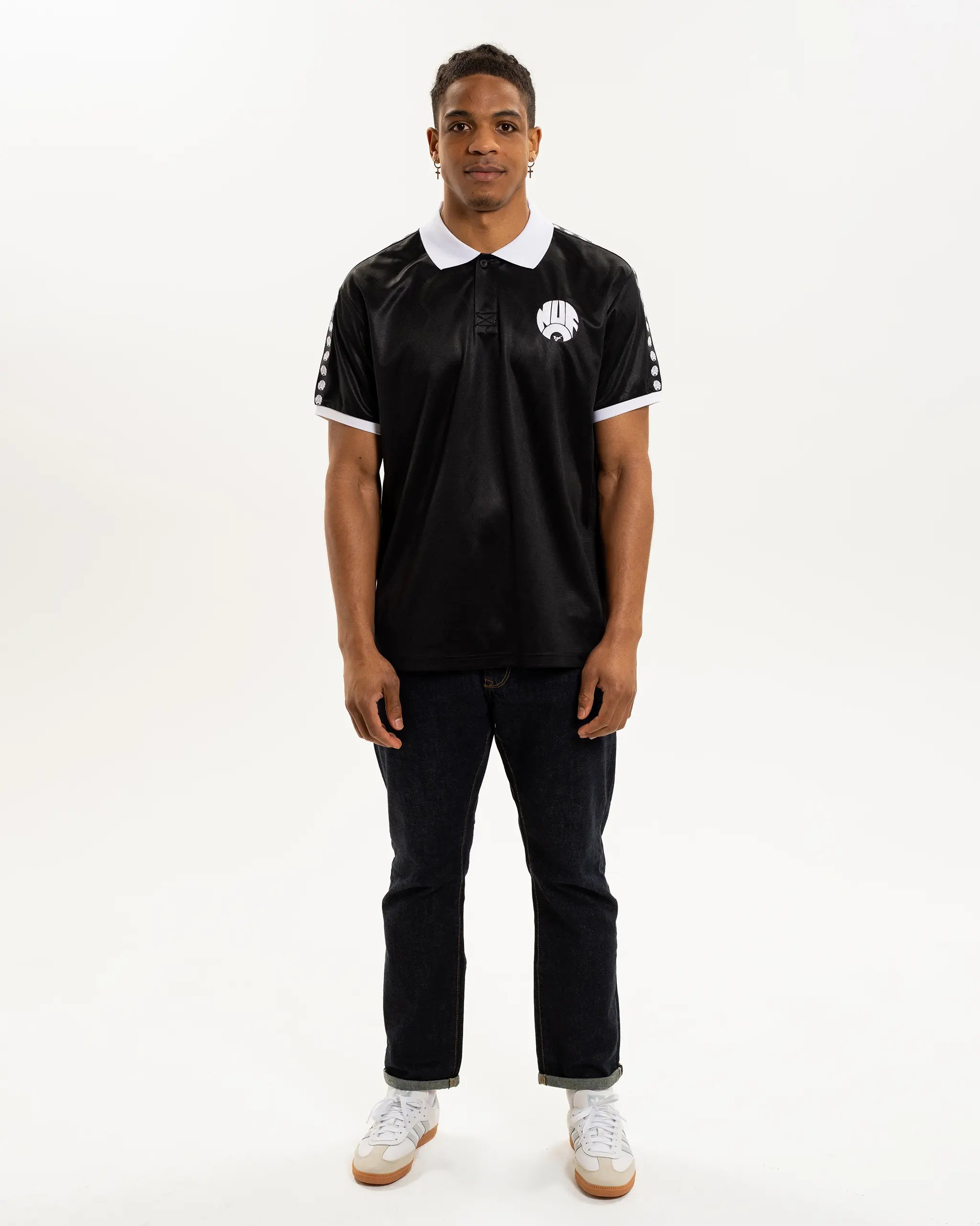 Newcastle United Men's Black Tape Polo Shirt