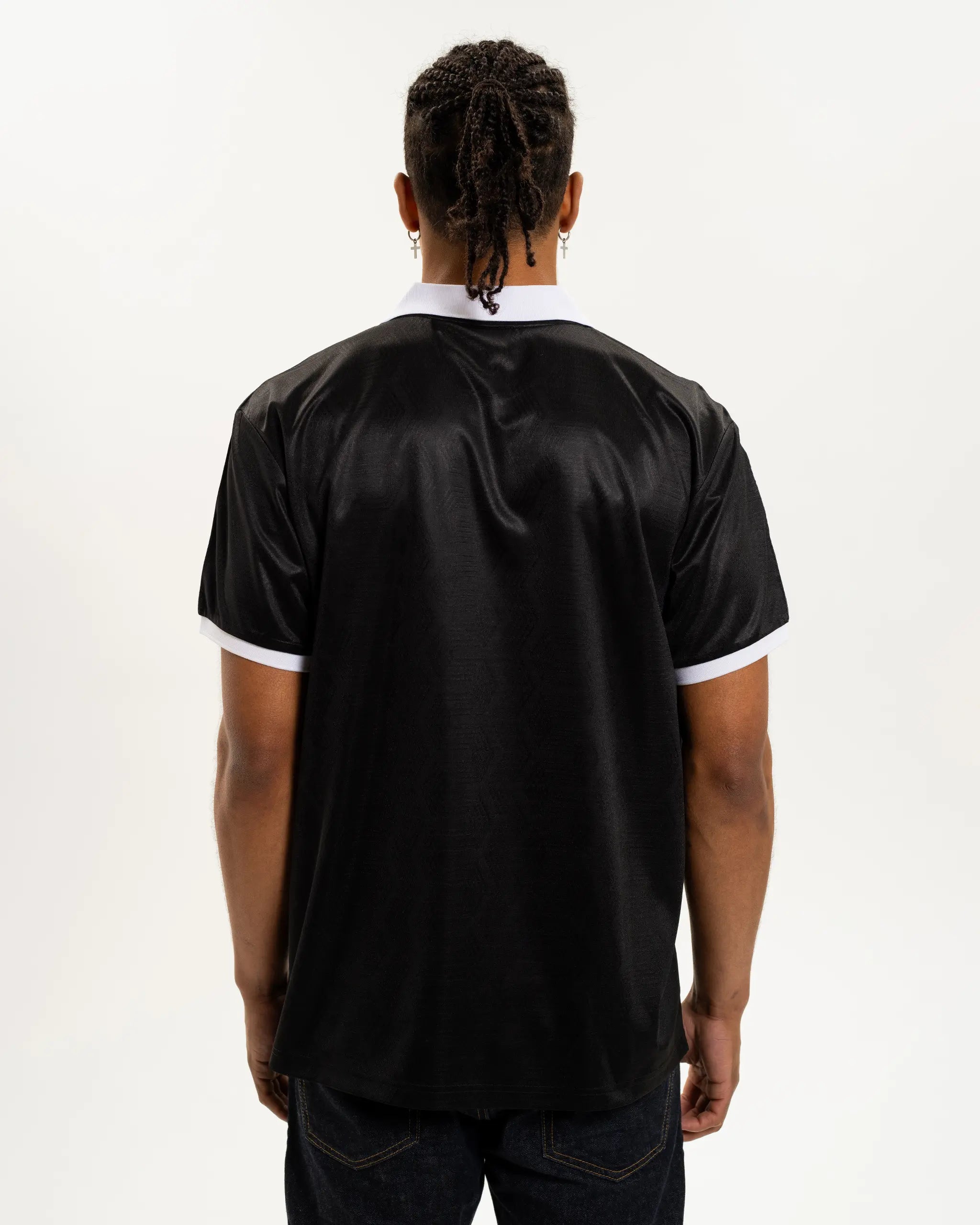 Newcastle United Men's Black Tape Polo Shirt