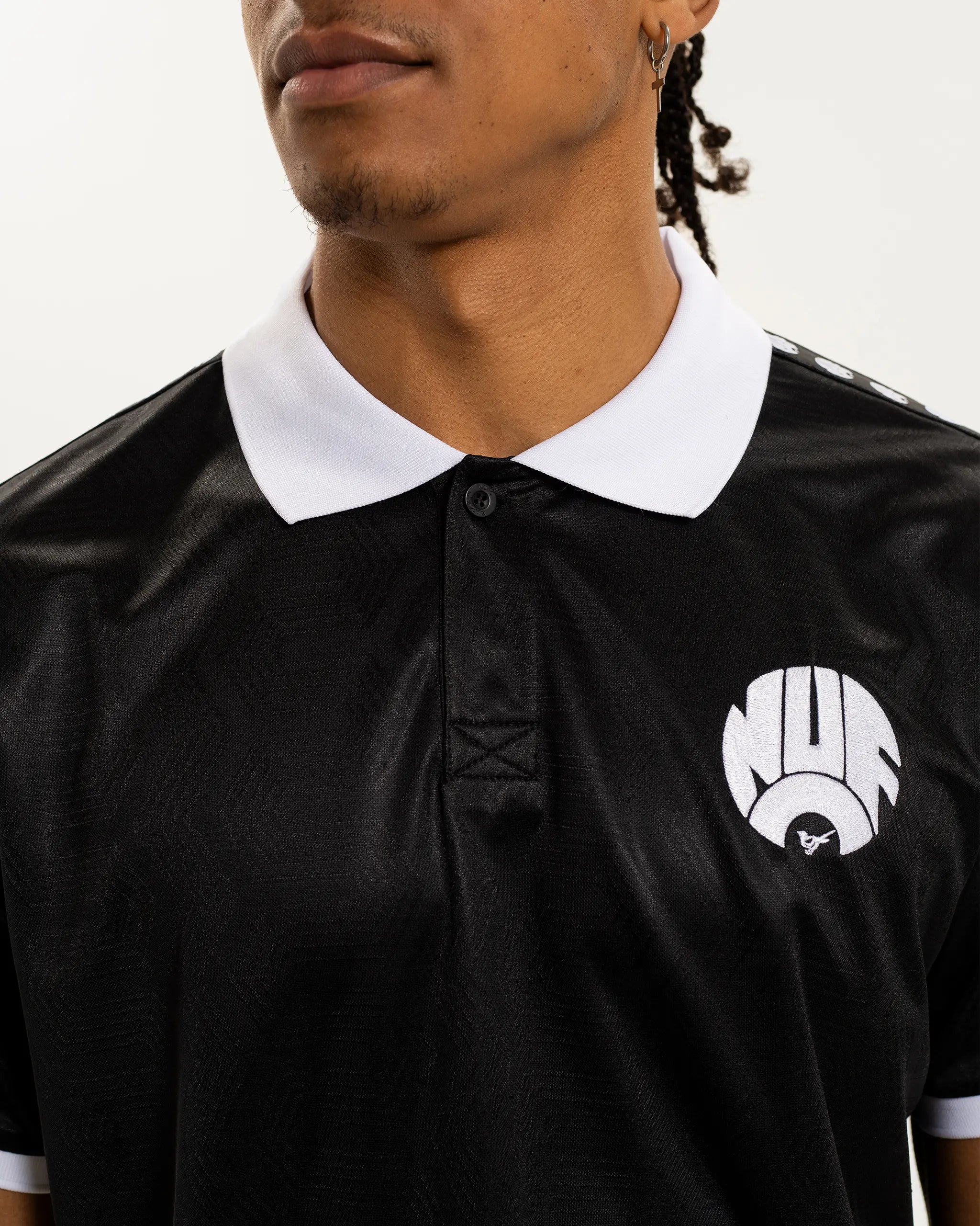 Newcastle United Men's Black Tape Polo Shirt