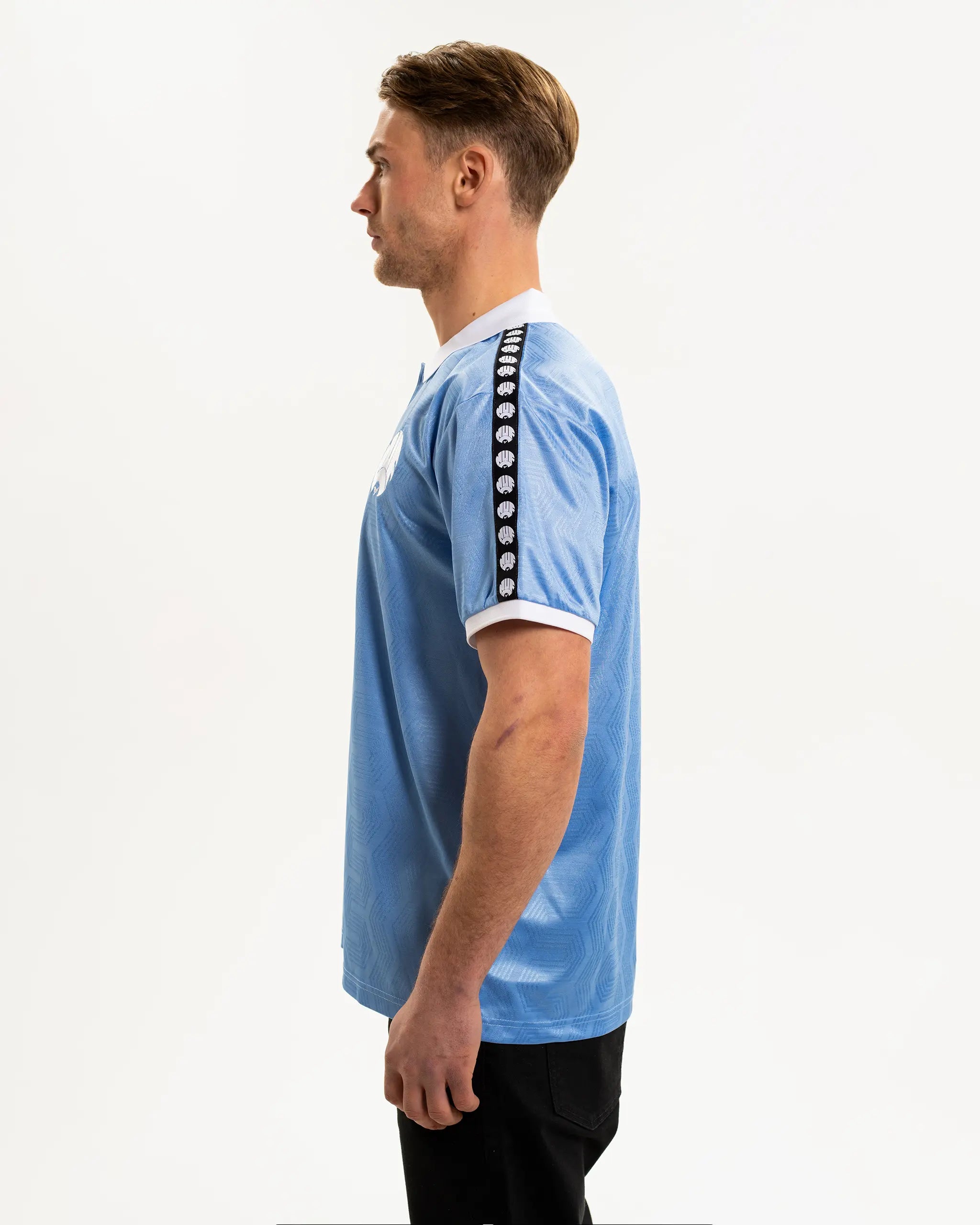 Newcastle United Men's Light Blue Tape Polo Shirt