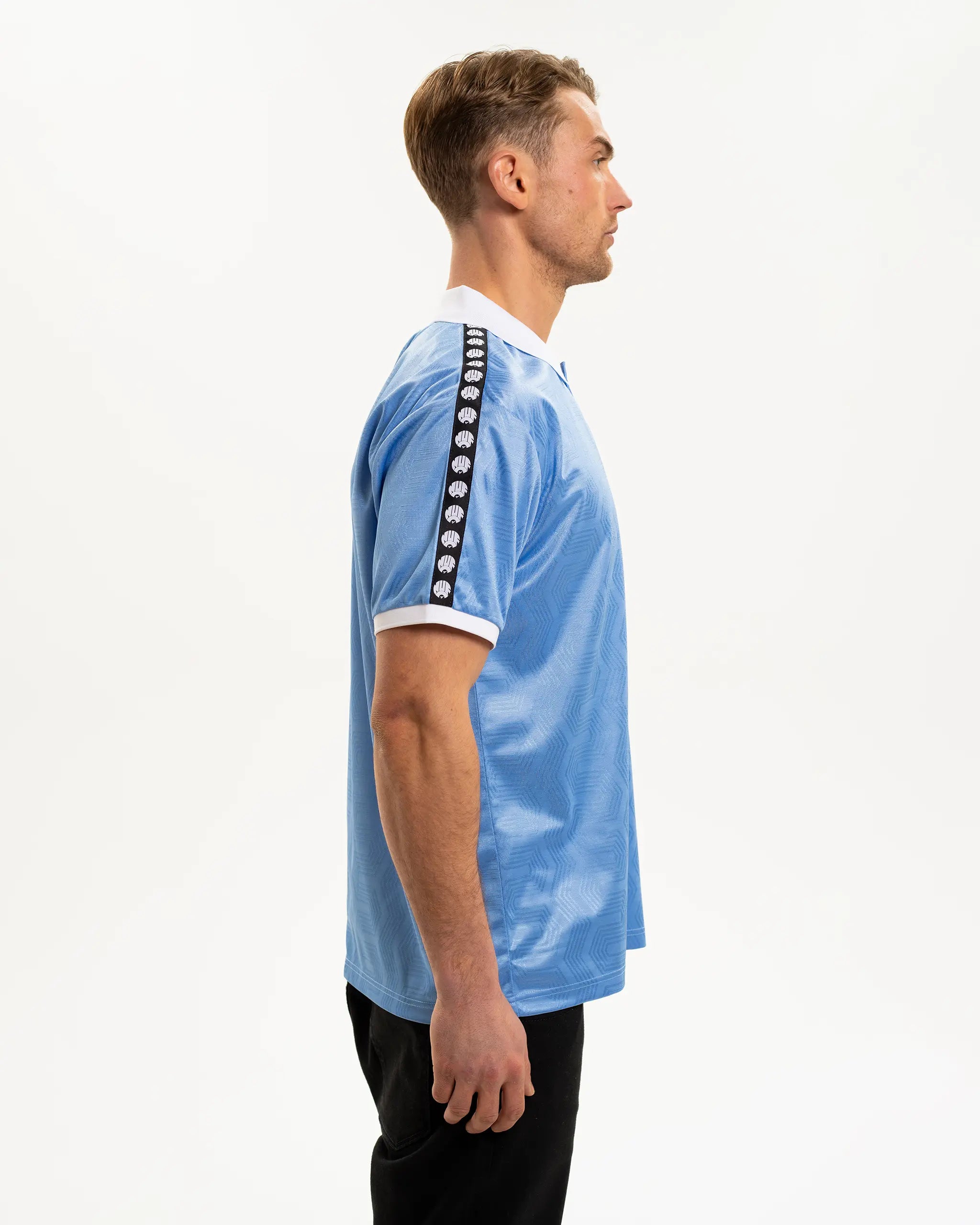 Newcastle United Men's Light Blue Tape Polo Shirt