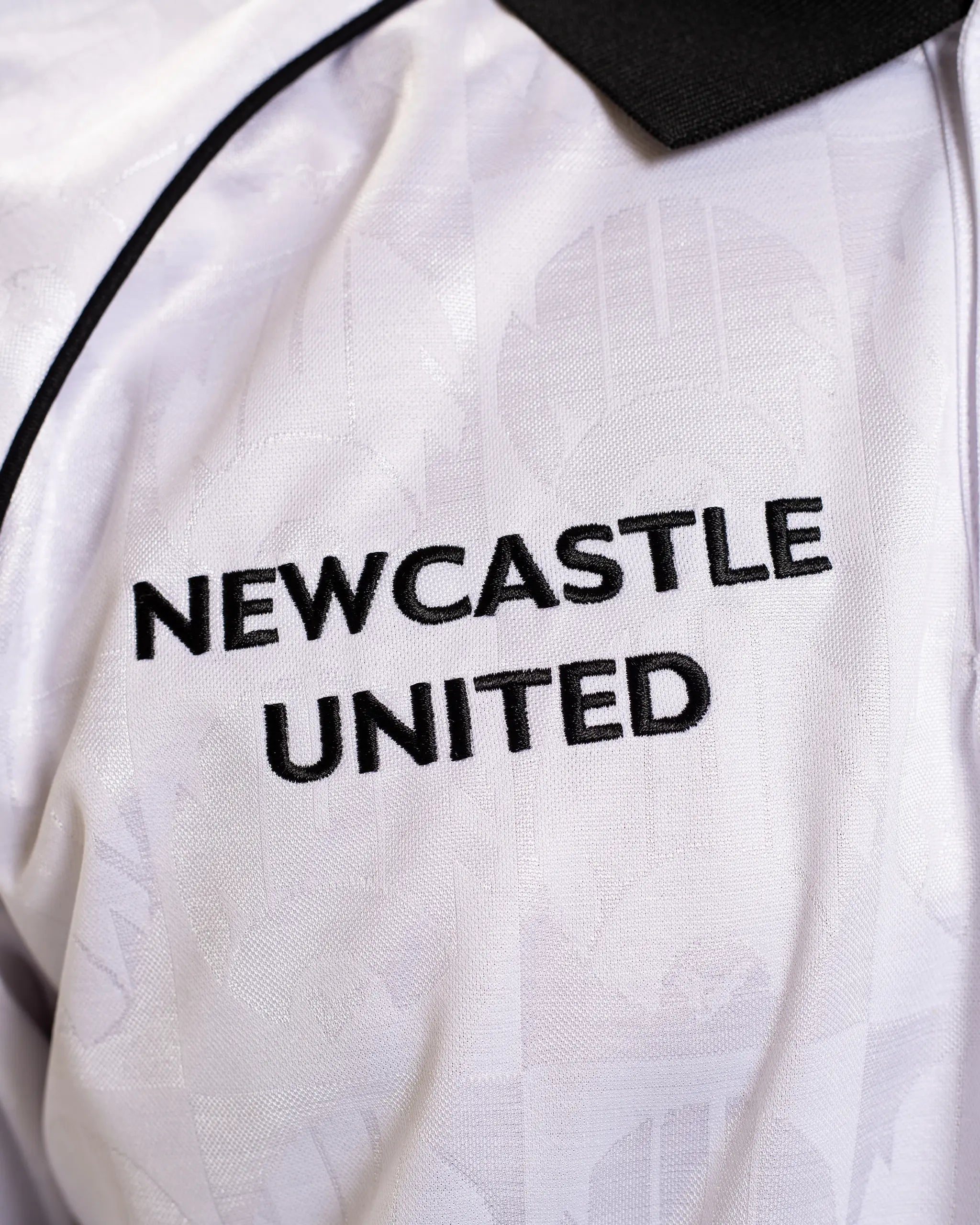 Newcastle United Men's White Long Sleeve Polo Shirt
