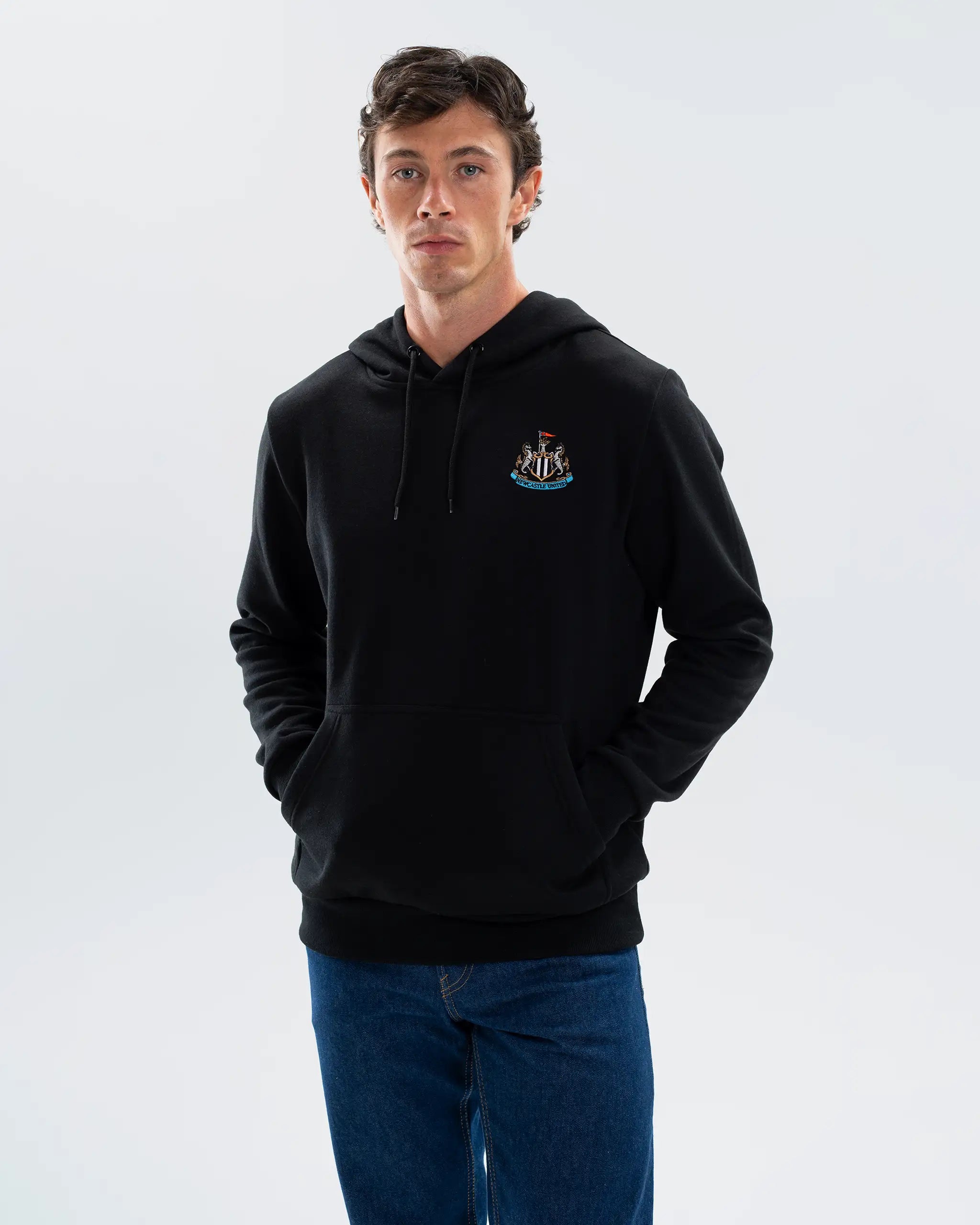 Newcastle United Men's Essentials Range Black Hoodie