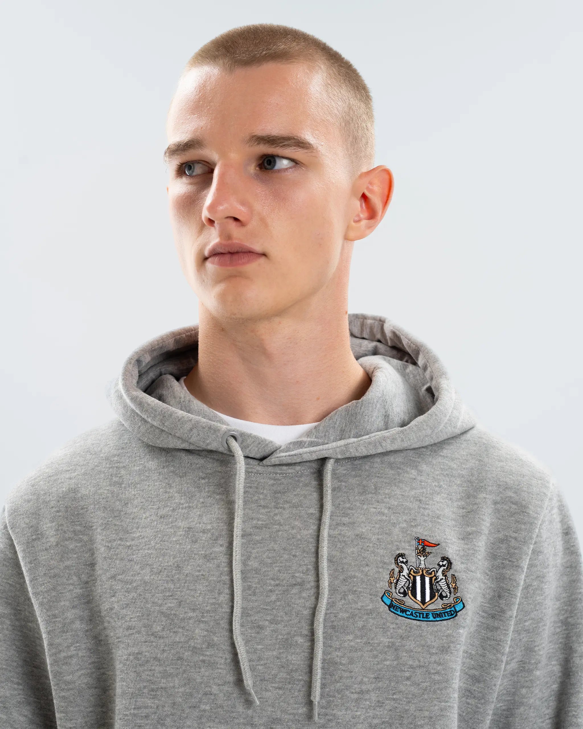 Newcastle United Men's Essentials Range Grey Hoodie