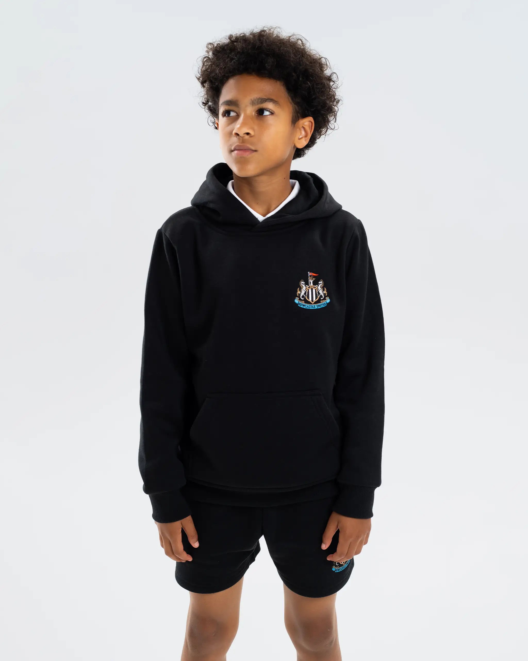 Newcastle United Kids' Essentials Range Black Hoodie