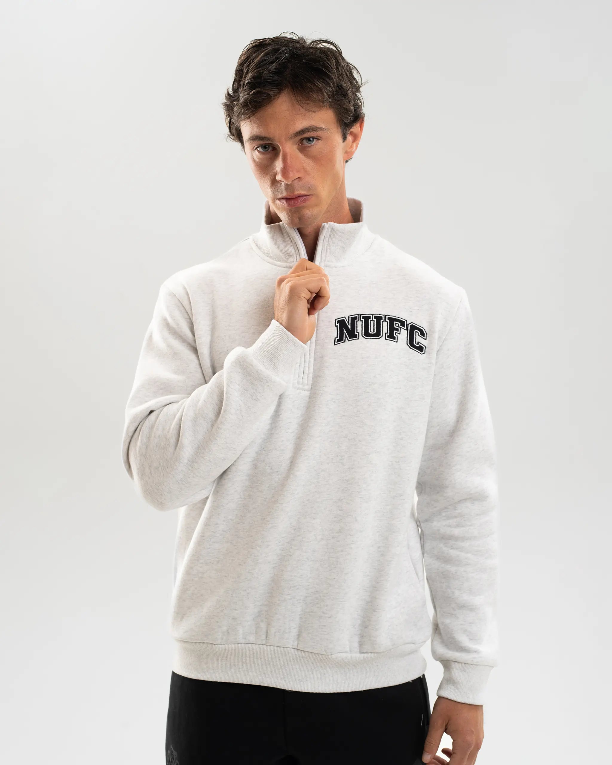 Newcastle United Adults NUFC Quarter Zip Sweatshirt