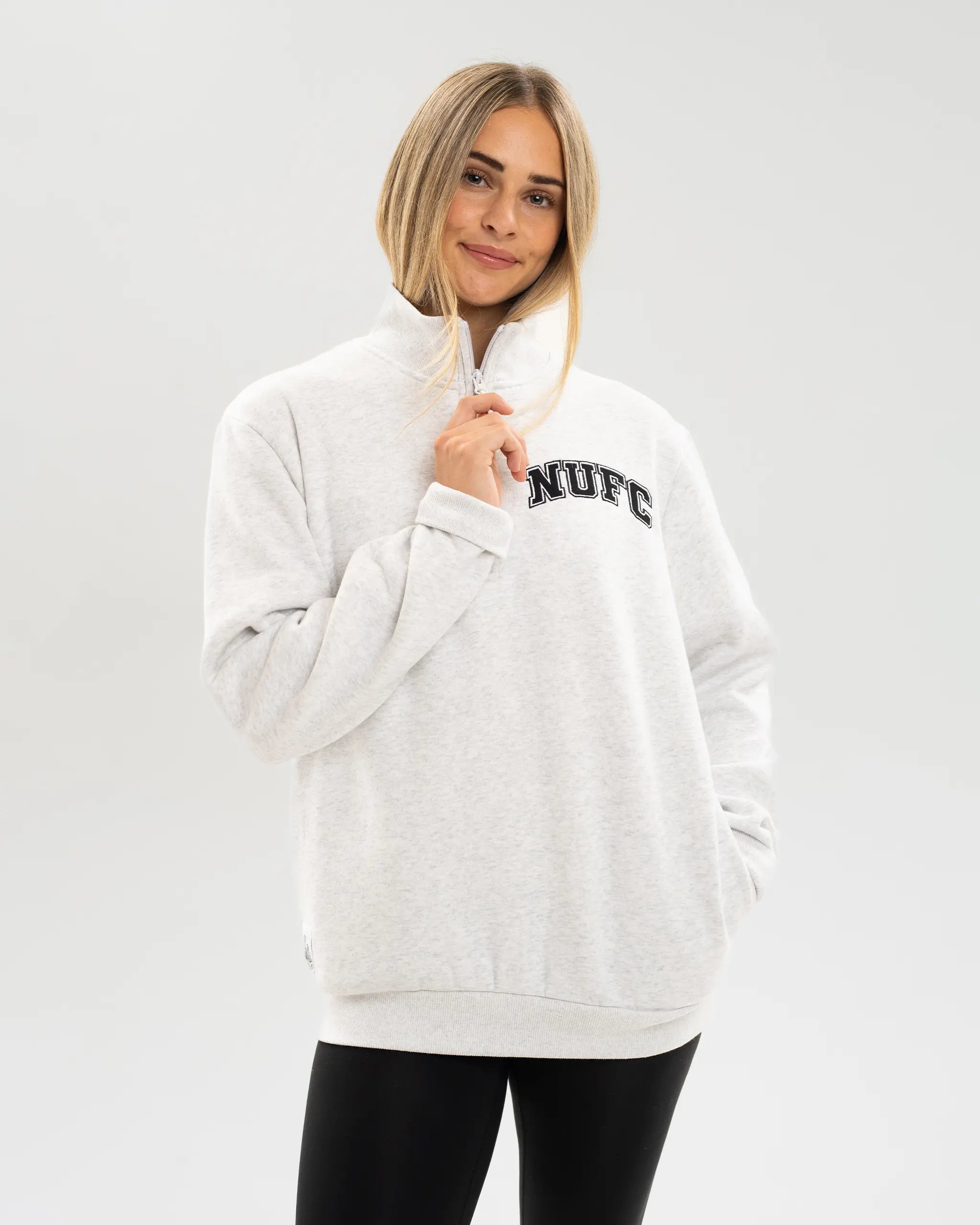Newcastle United Adults NUFC Quarter Zip Sweatshirt