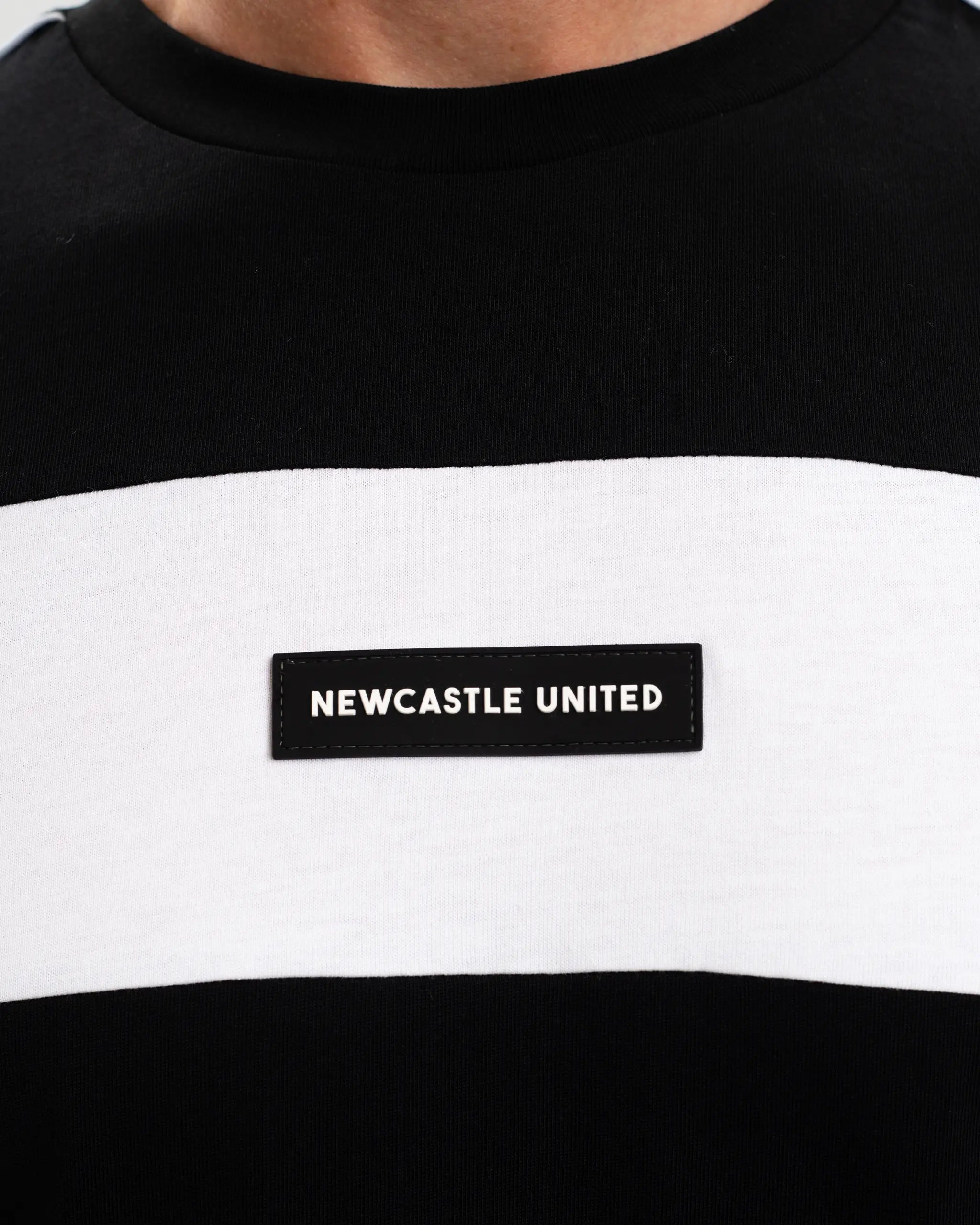 Newcastle United Men's Black Colour Block T-Shirt