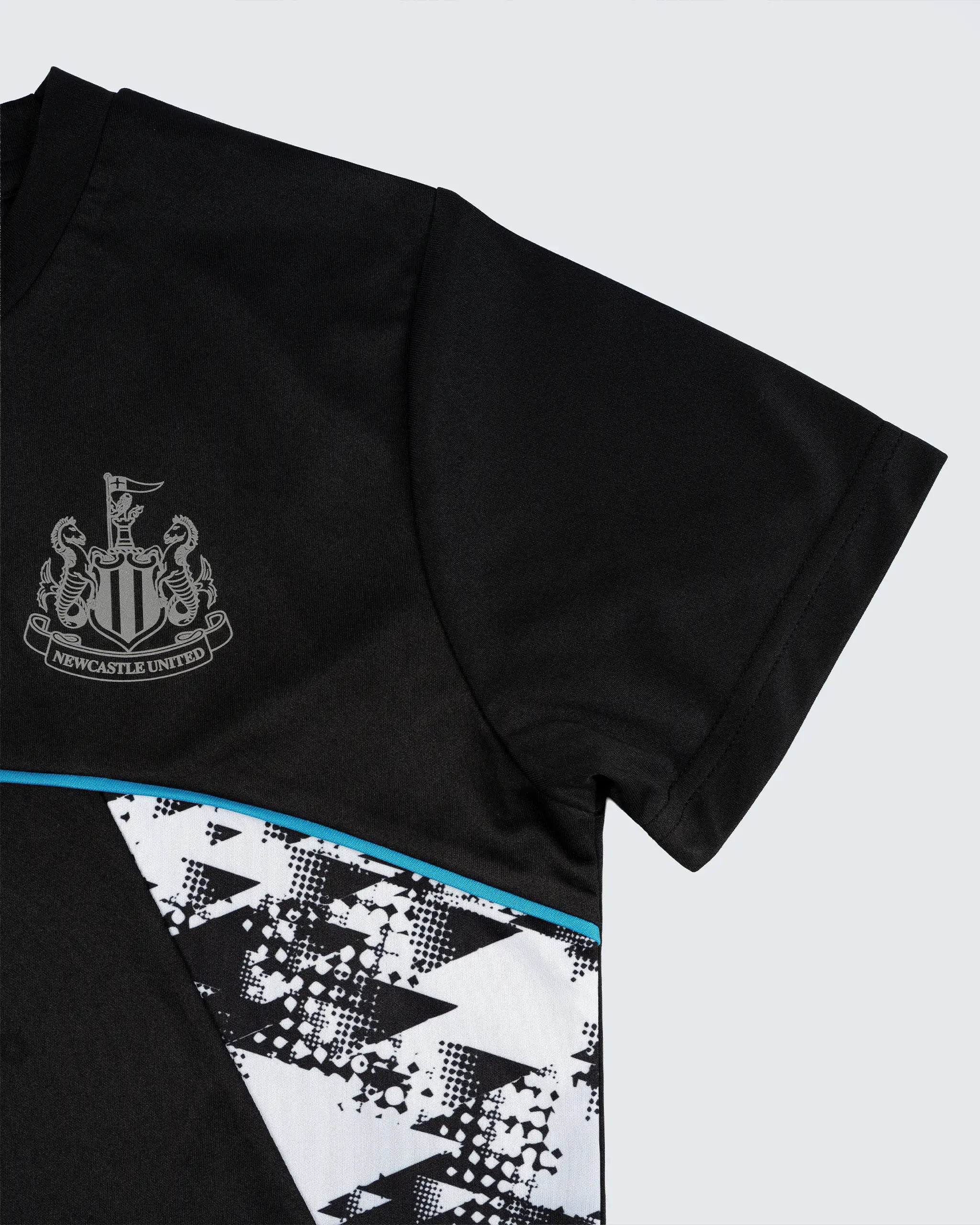 Newcastle United Kids Black Panel Camo T-Shirt