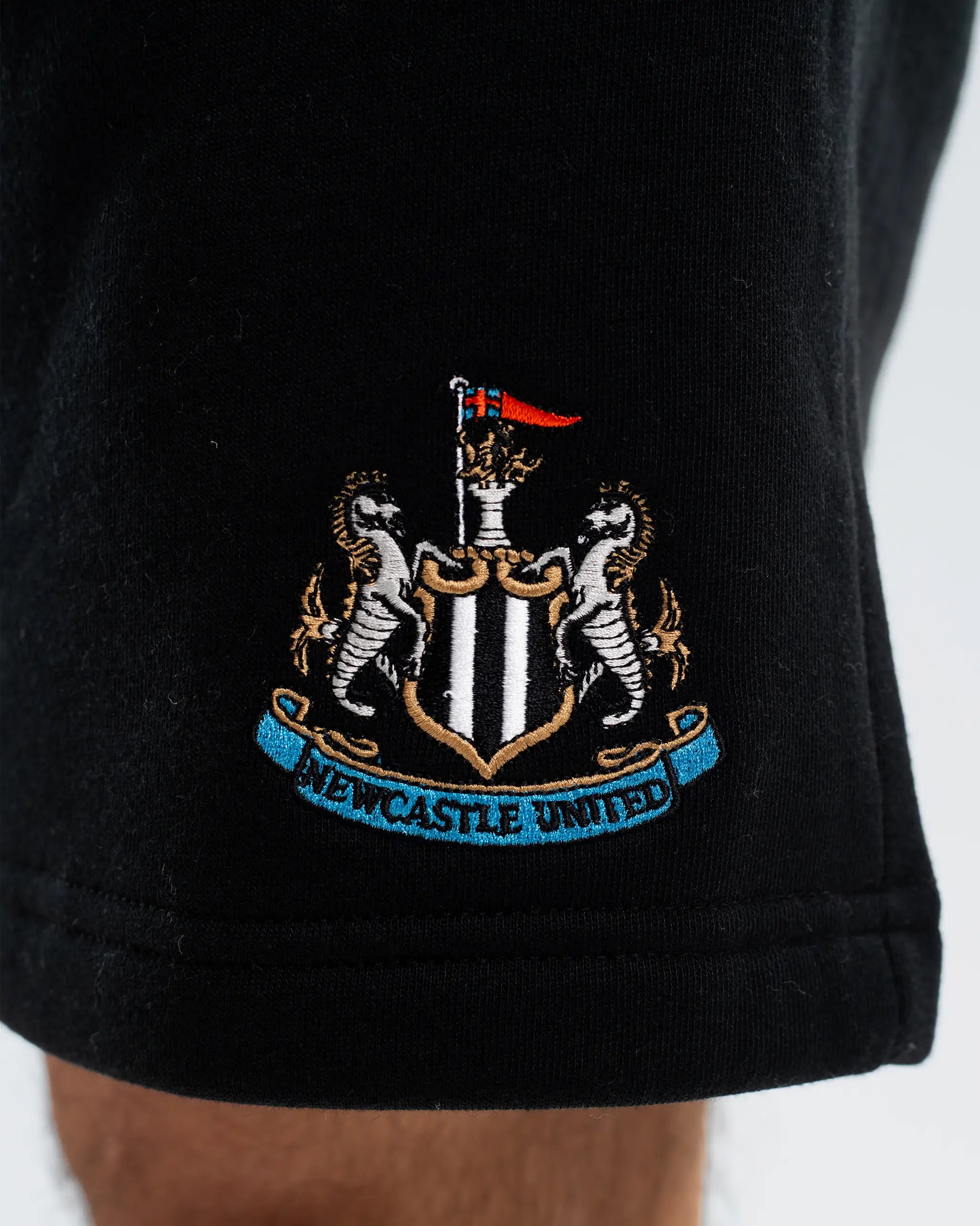 Newcastle United Men's Essentials Range Black Fleece Shorts