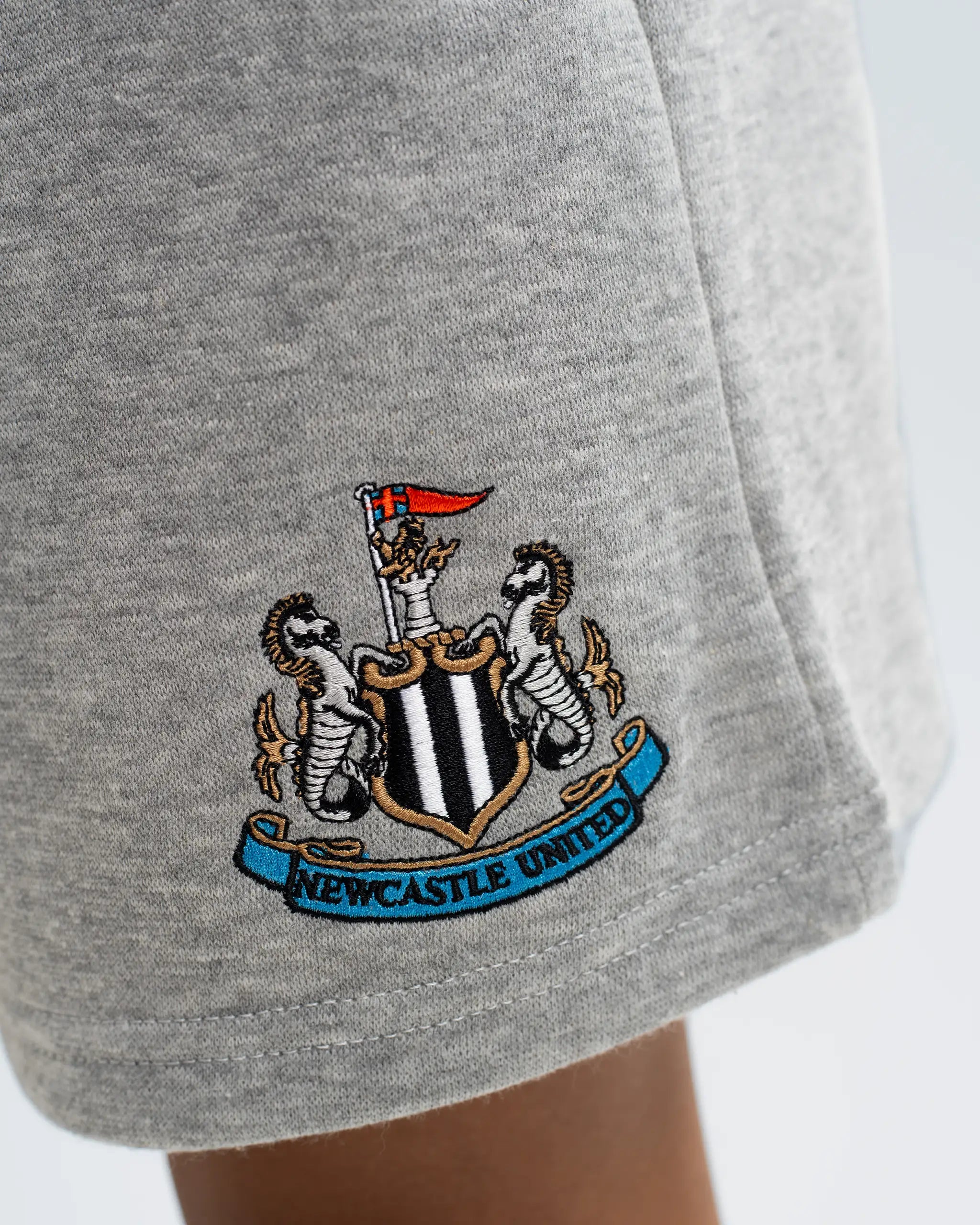 Newcastle United Kids' Essentials Range Grey Fleece Shorts