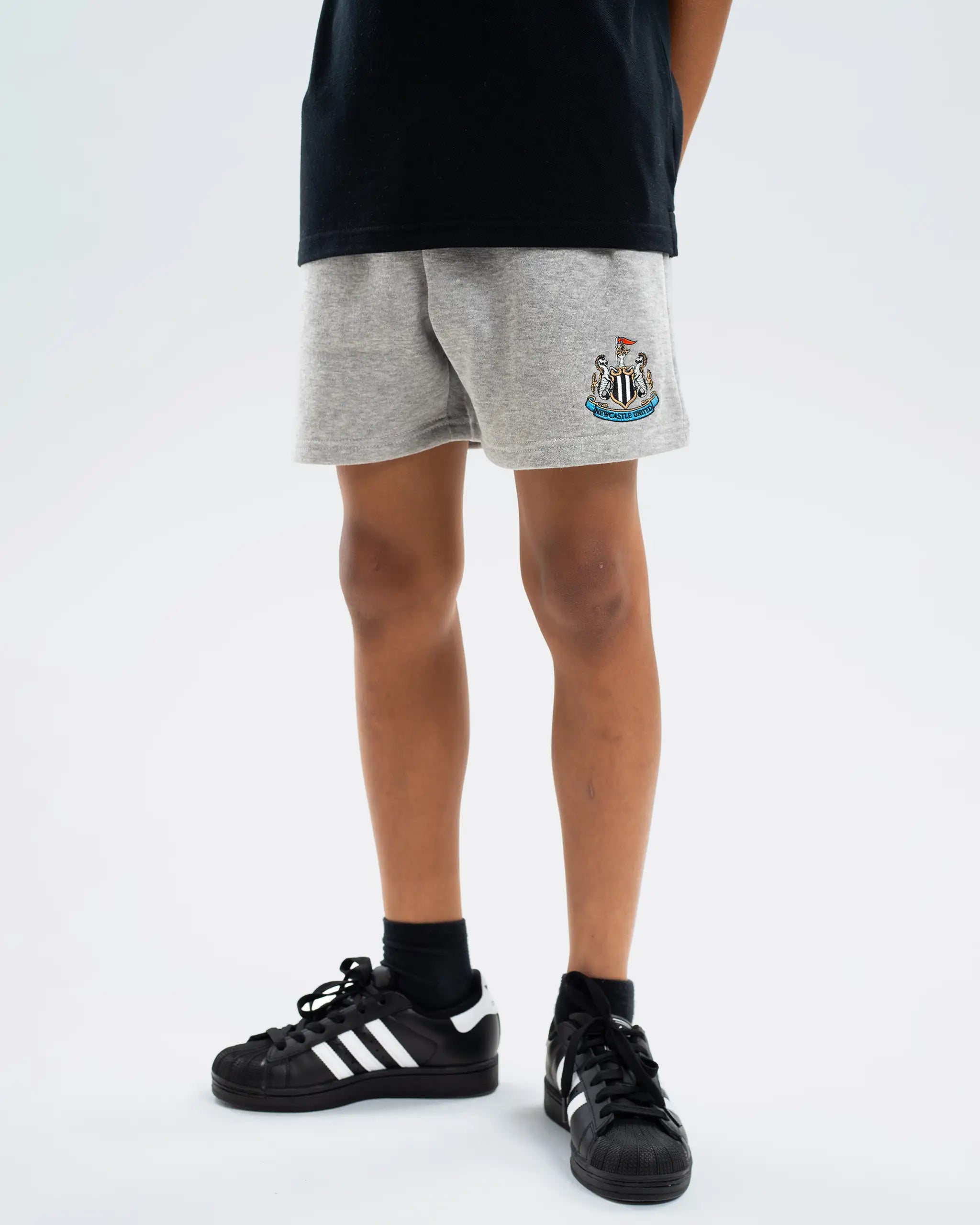 Newcastle United Kids' Essentials Range Grey Fleece Shorts