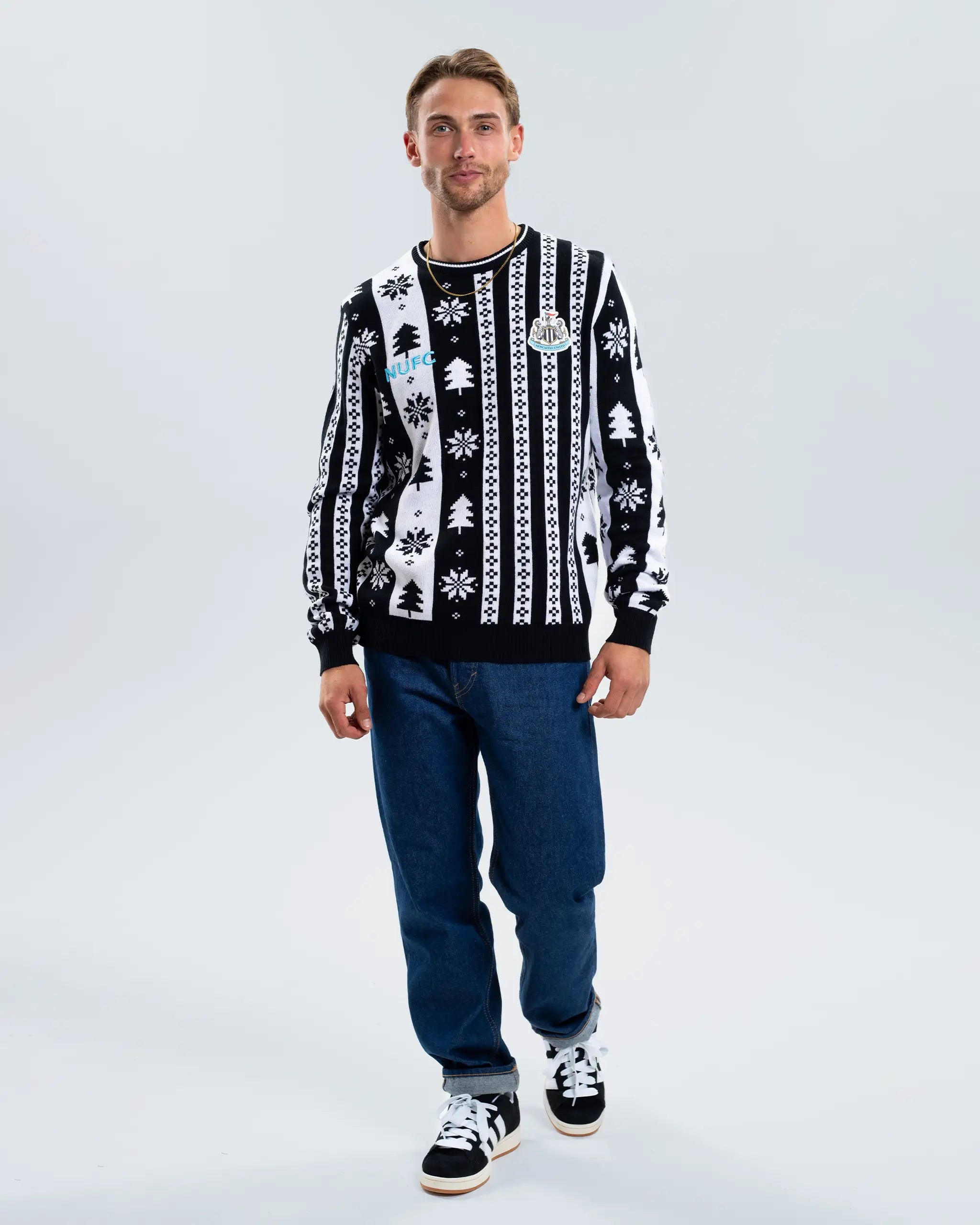 Newcastle United Striped Christmas Jumper