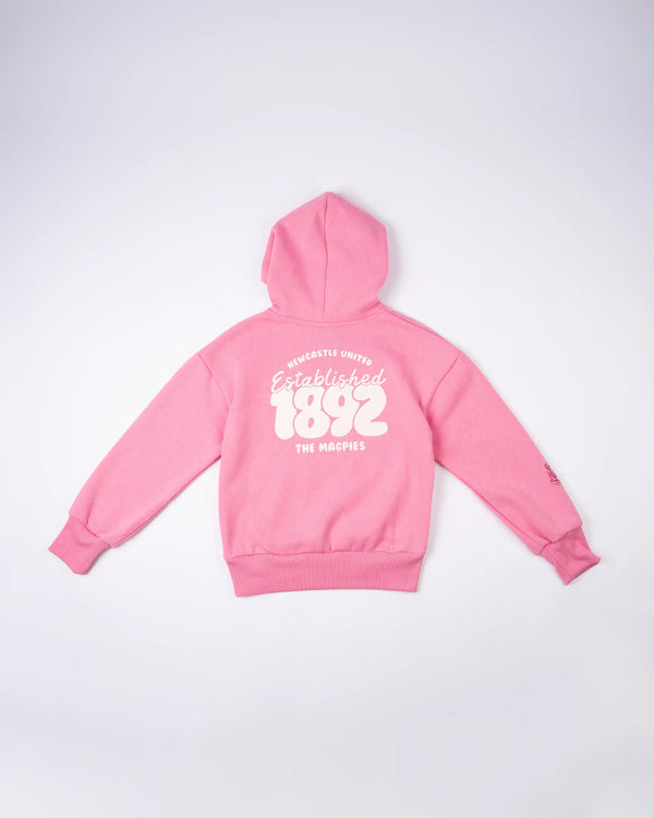 Newcastle United Girl's 1892 Pink Oversized Hoodie