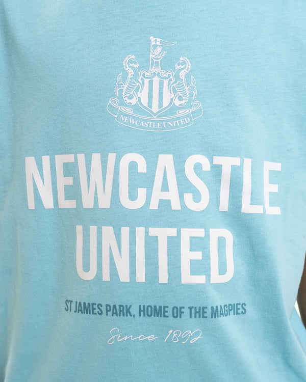 Newcastle United Boy's Blue Graphic T-Shirt