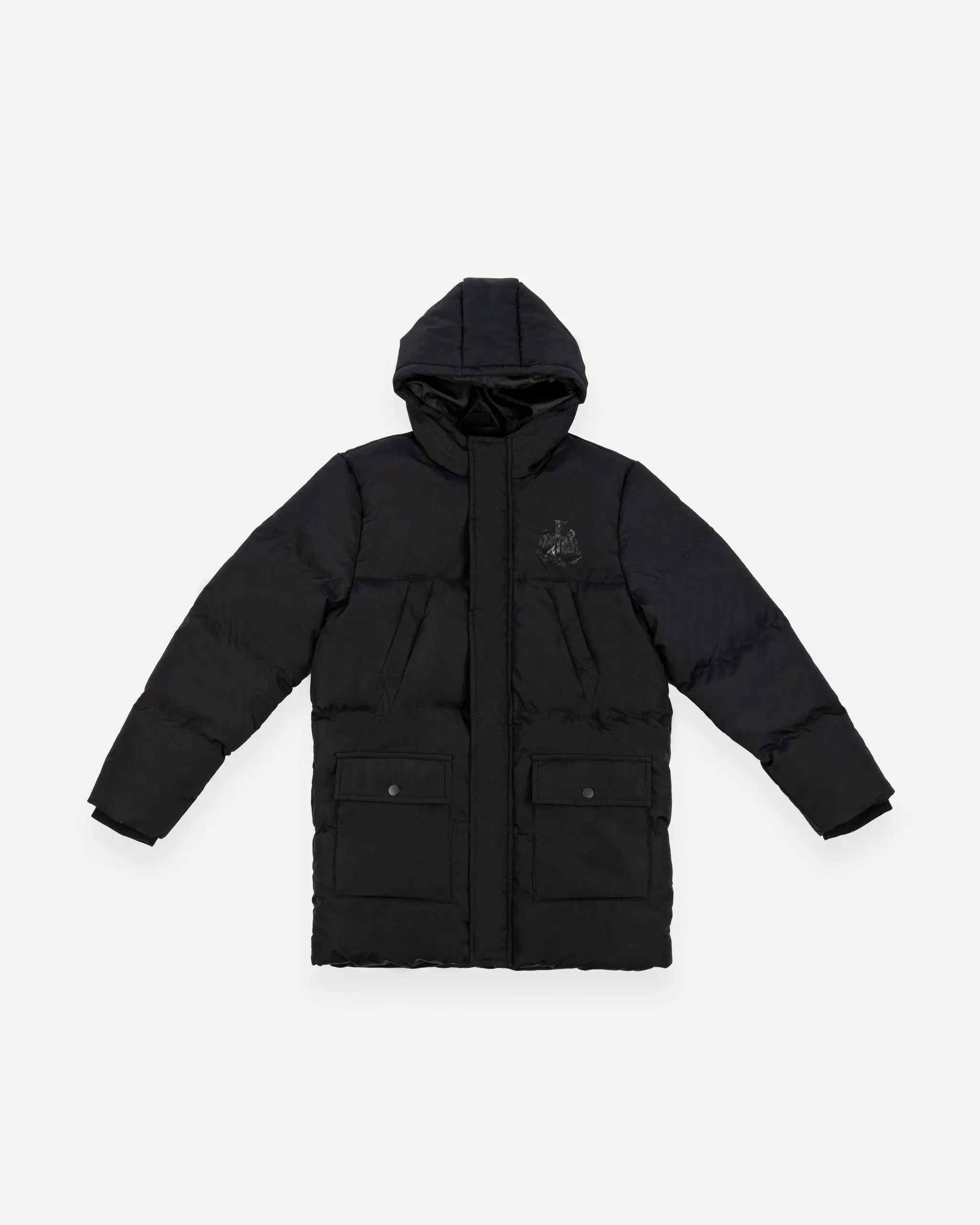 Newcastle United Kids' Black Longline Padded Coat