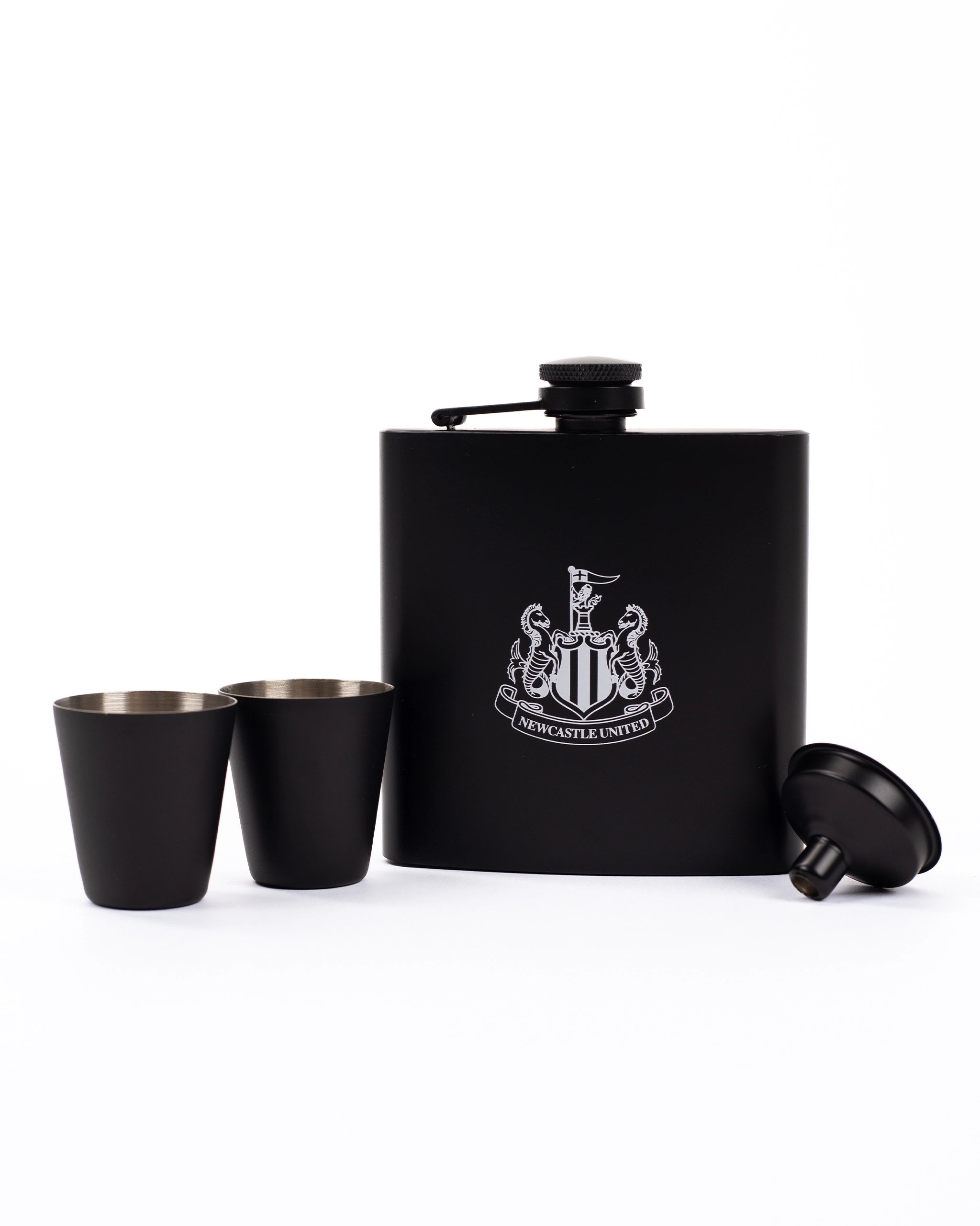 Newcastle United Mono Crest Hip Flask Gift Set