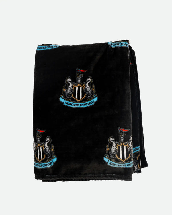 Newcastle United Black Crest Fleece Blanket