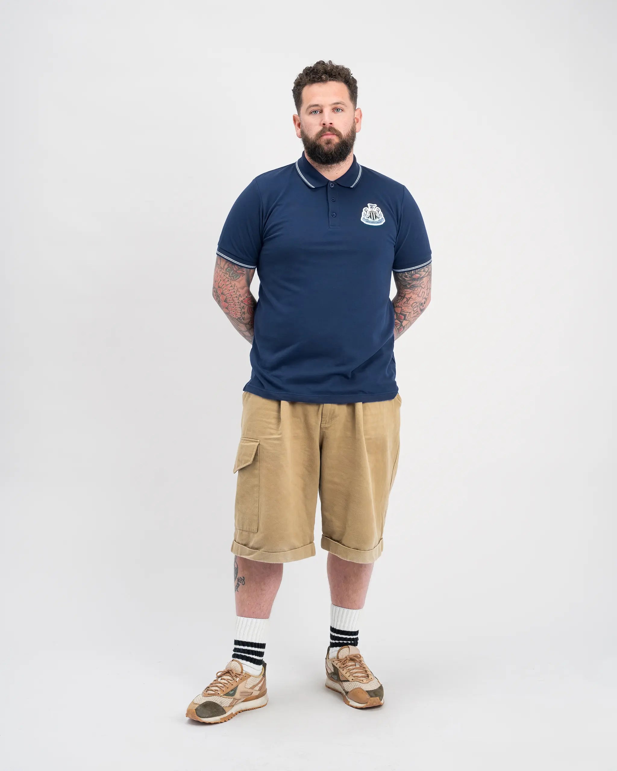 Newcastle United Men's Navy Terrace Pique Polo