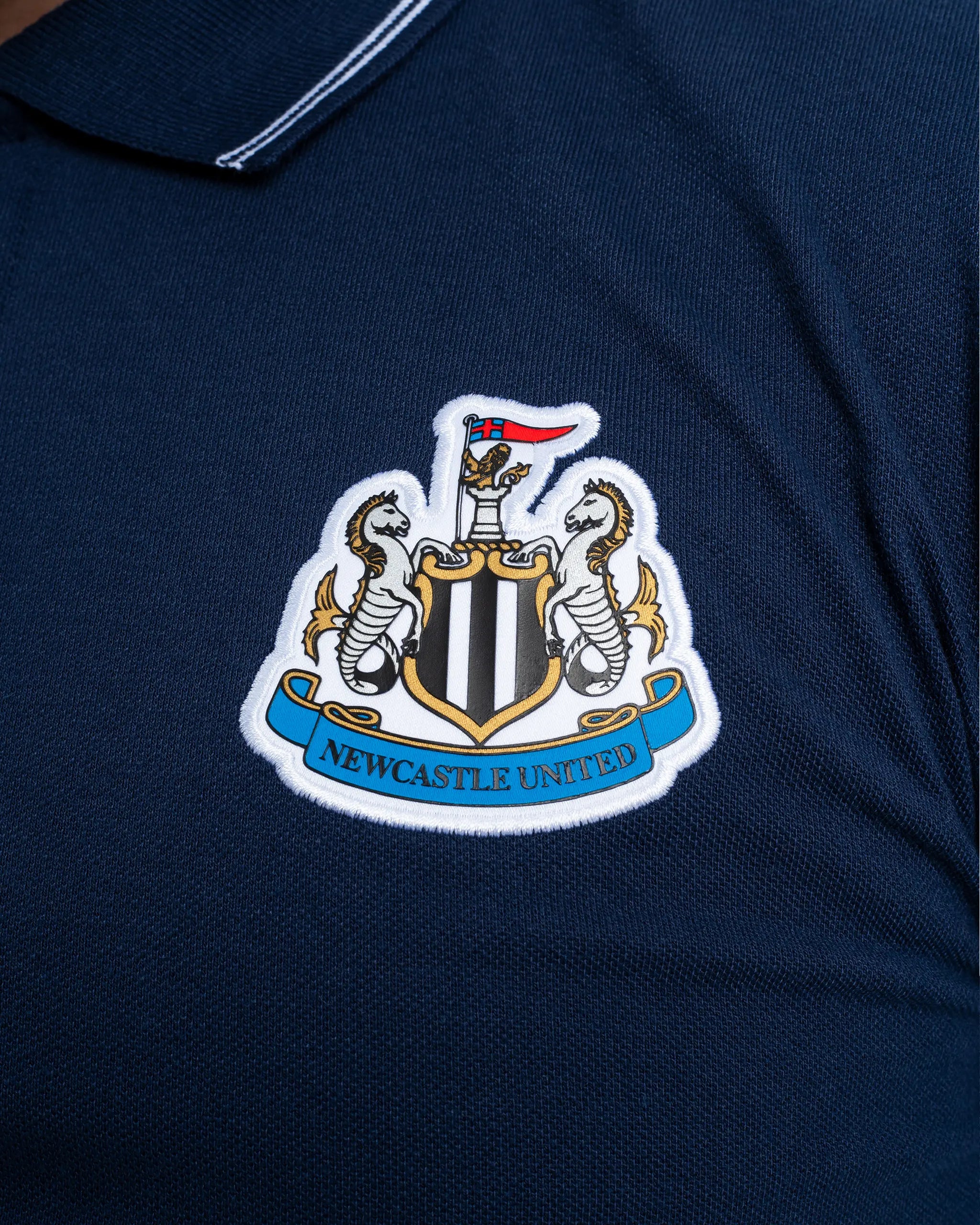 Newcastle United Men's Navy Terrace Pique Polo